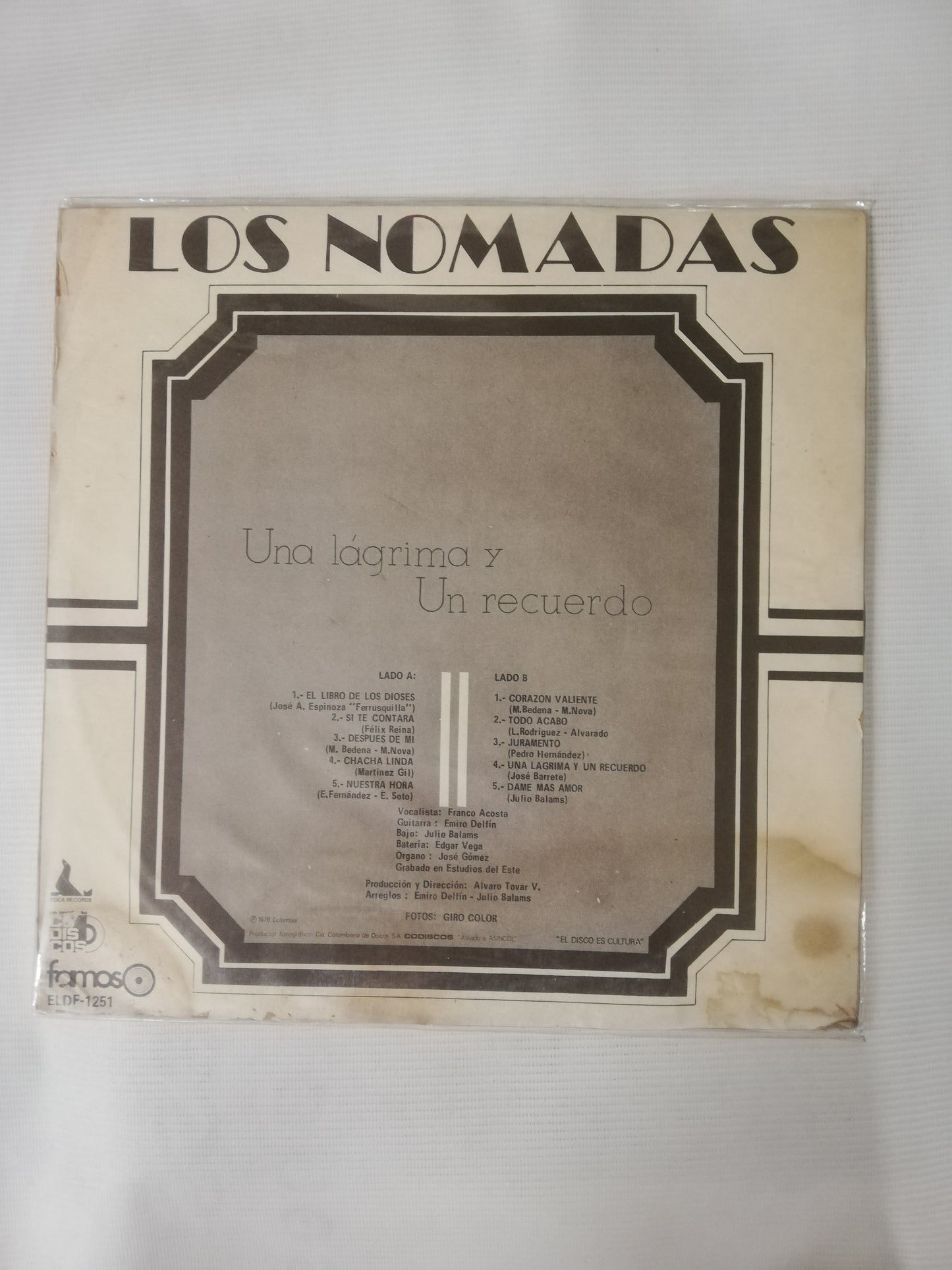LP LOS NOMADAS - UNA LÁGRIMA Y UN RECUERDO
