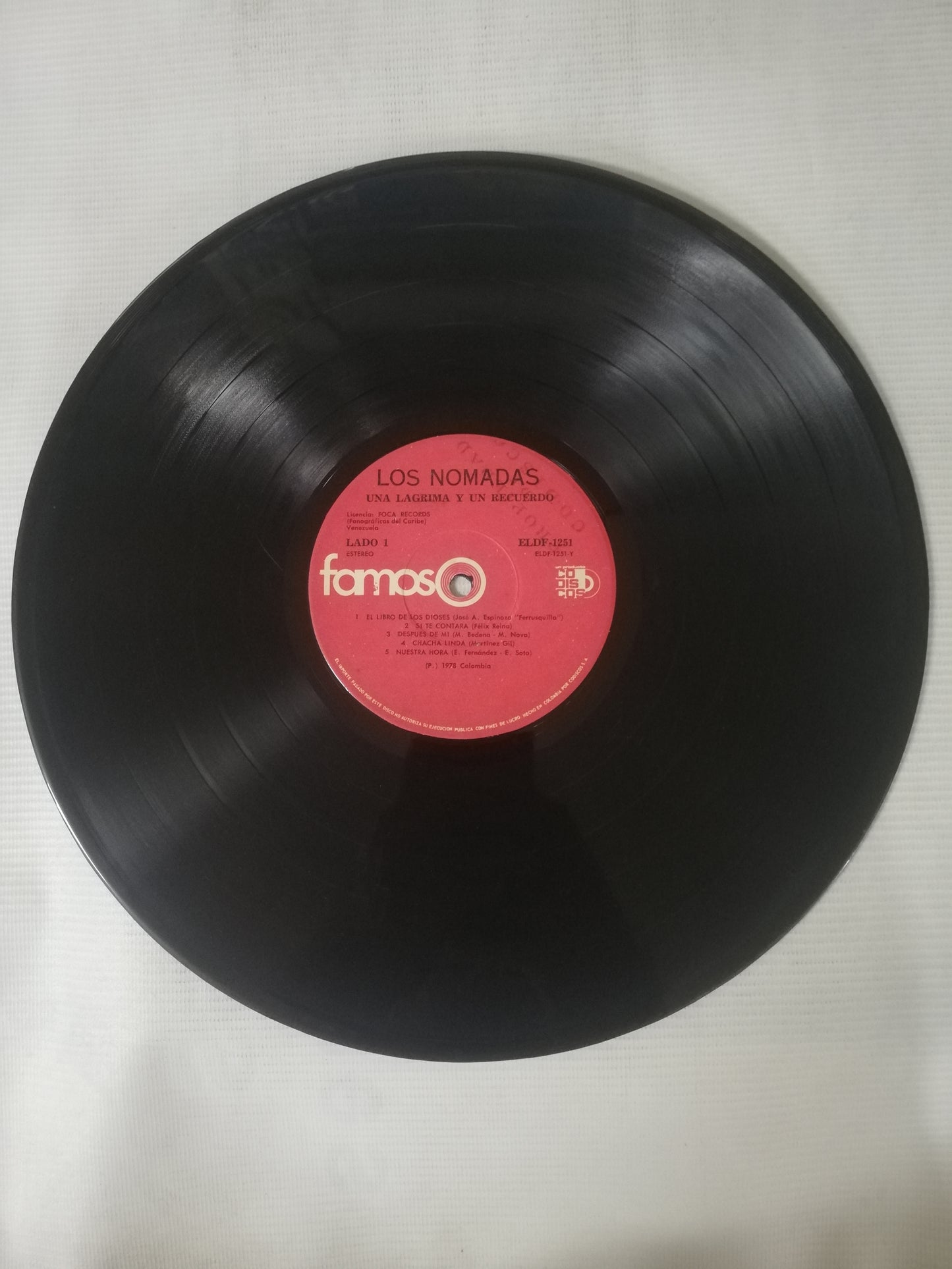 LP LOS NOMADAS - UNA LÁGRIMA Y UN RECUERDO