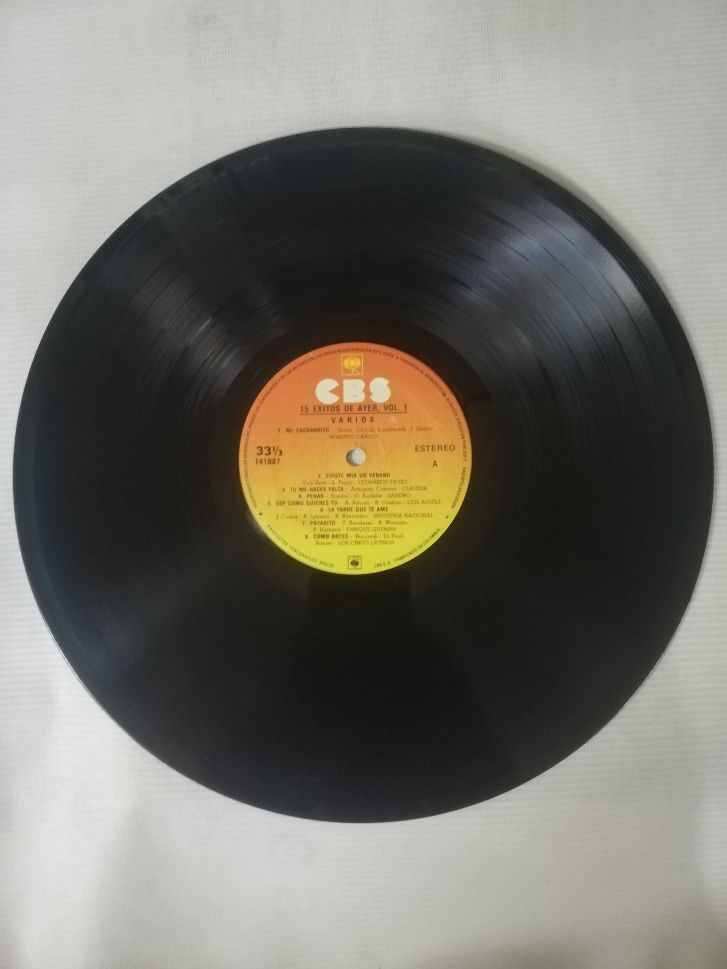 LP 15 EXITOS DEL AYER - 15 EXITOS DEL AYER VOL. 1
