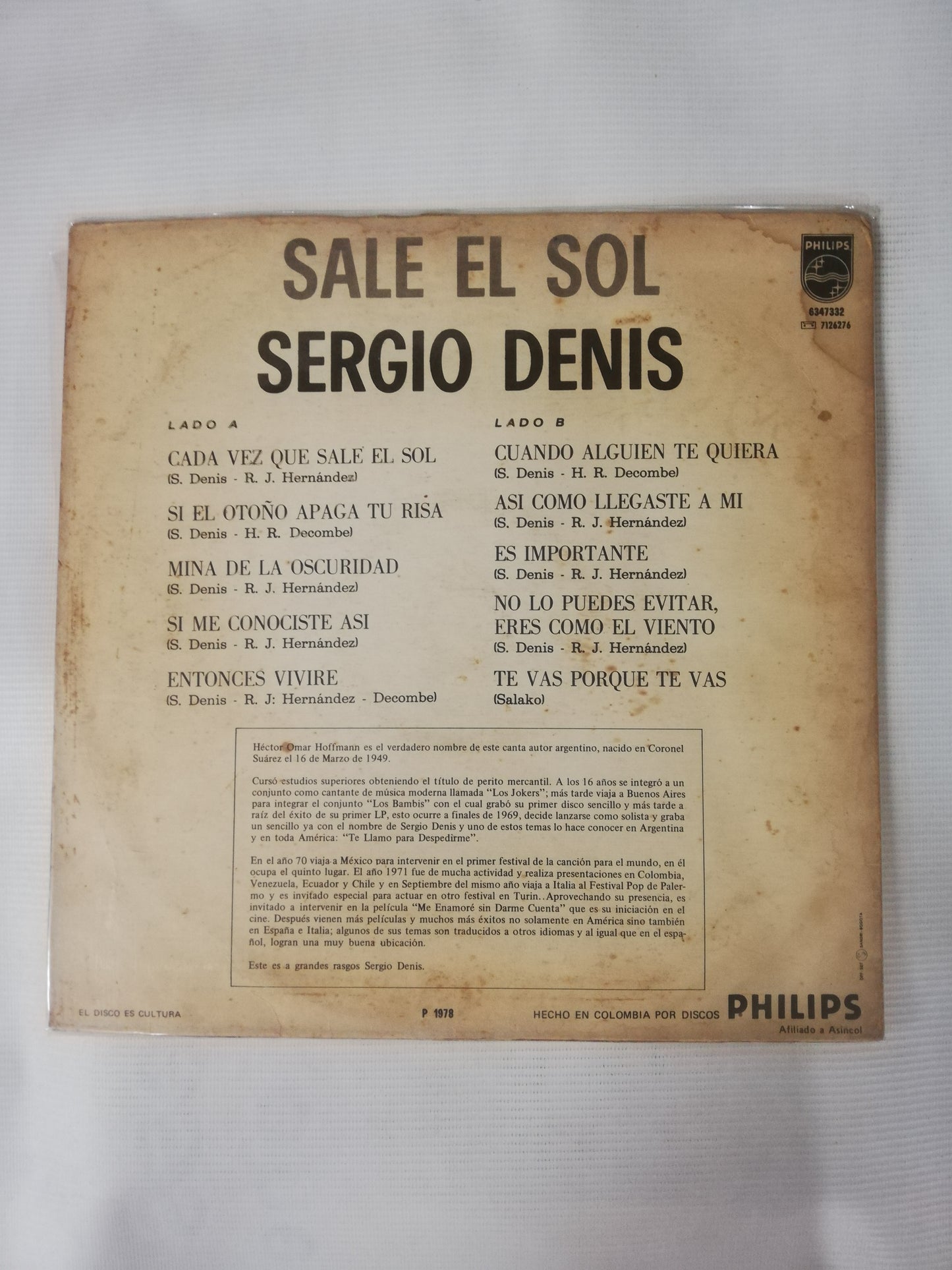 LP SERGIO DENIS - CADA VEZ QUE SALE EL SOL