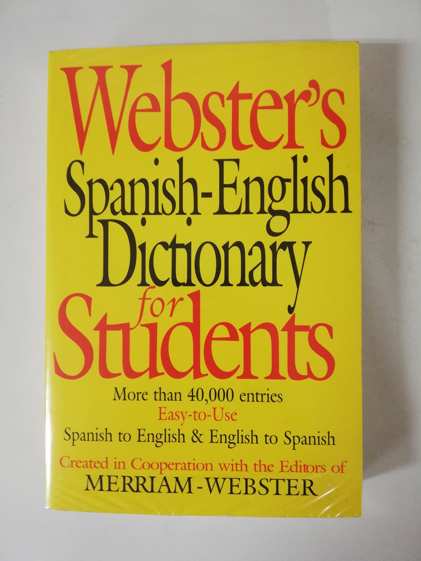 DICCIONARIO WEBSTER´S SPANISH-ENGLISH DICTIONARY FOR STUDENTS