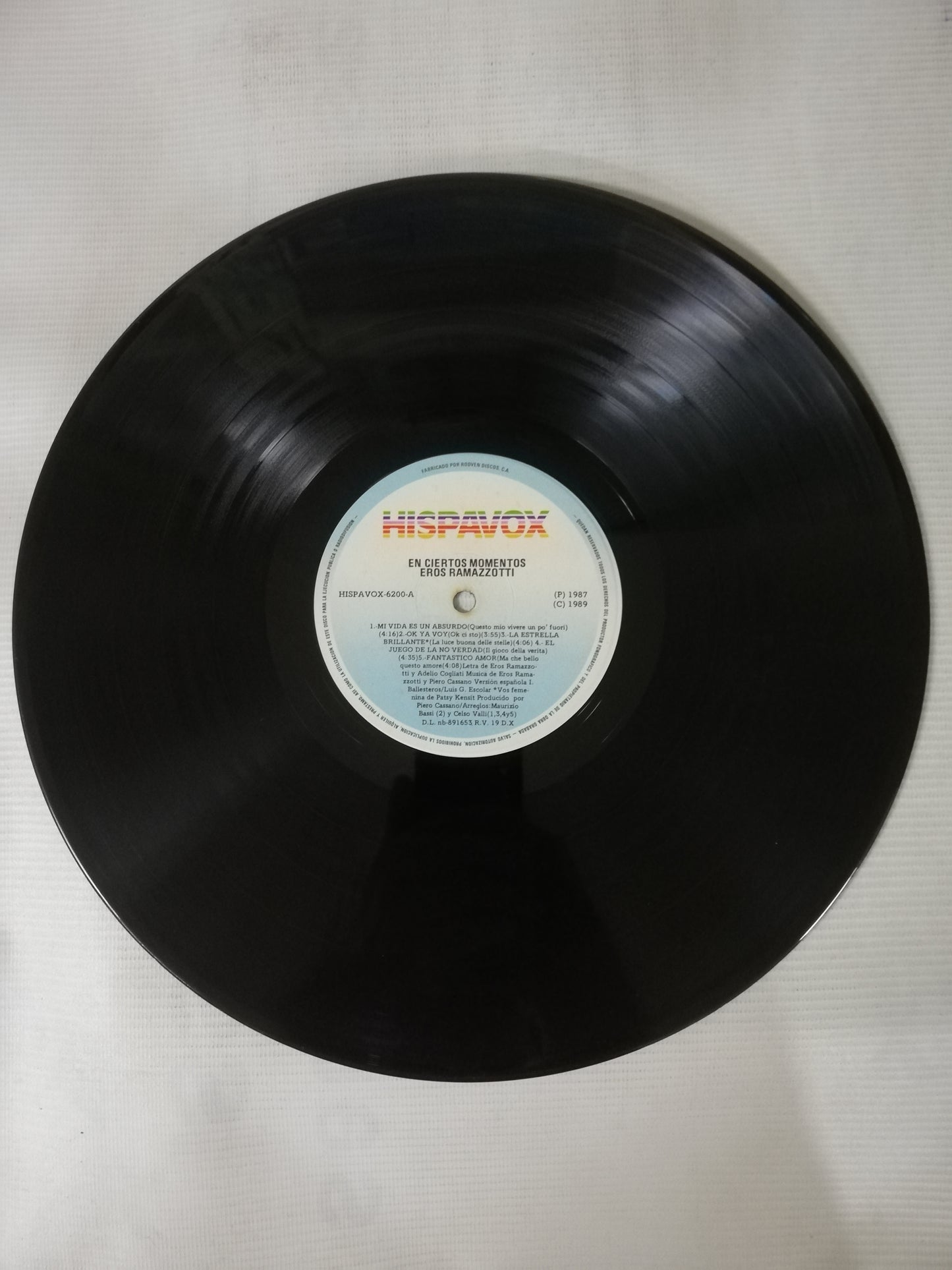 LP EROS RAMAZZOTTI - EN CIERTOS MOMENTOS