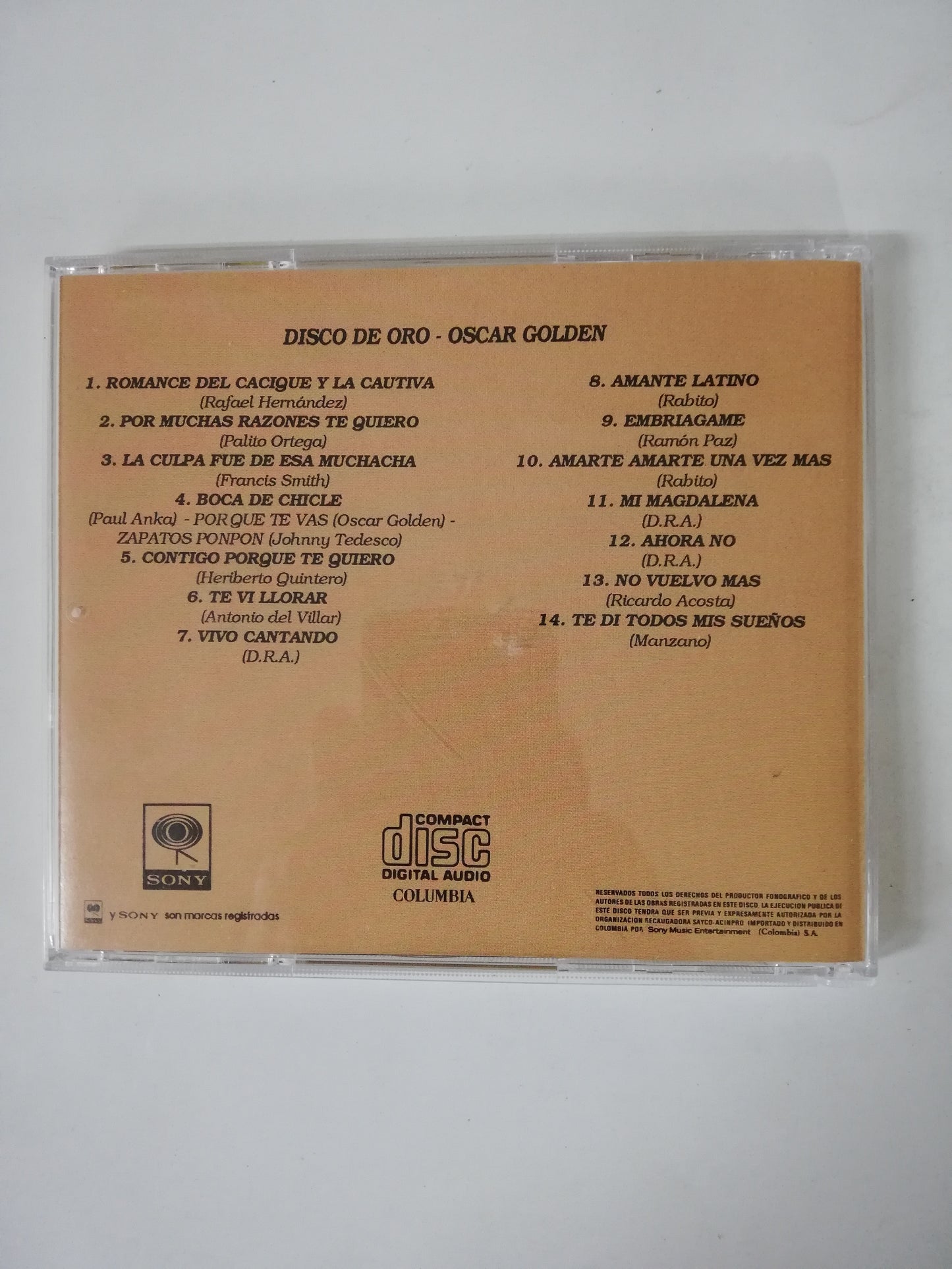 CD OSCAR GOLDEN - DISCO DE ORO