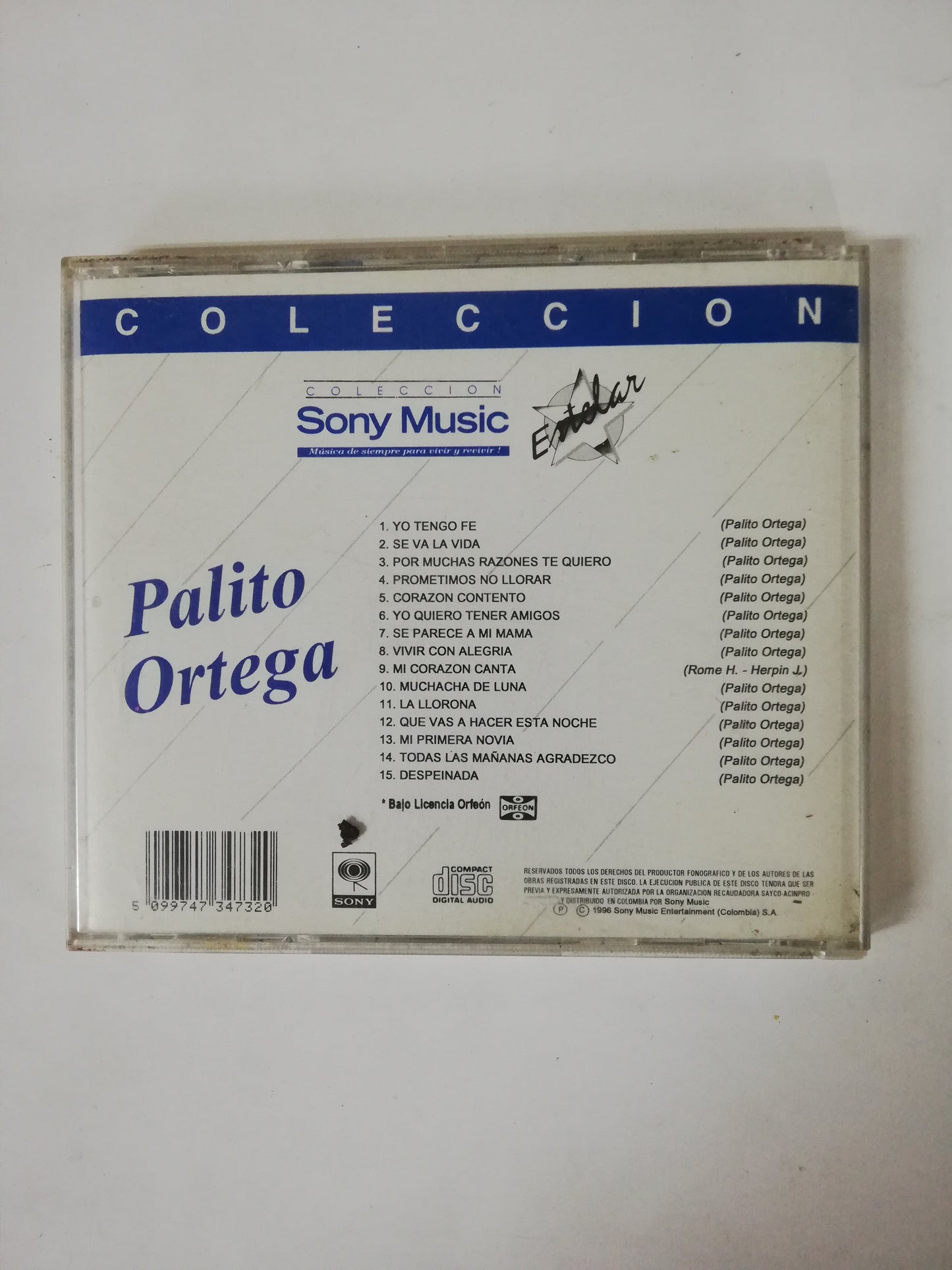 CD PALITO ORTEGA - COLECCIÓN SONY MUSIC ESTELAR