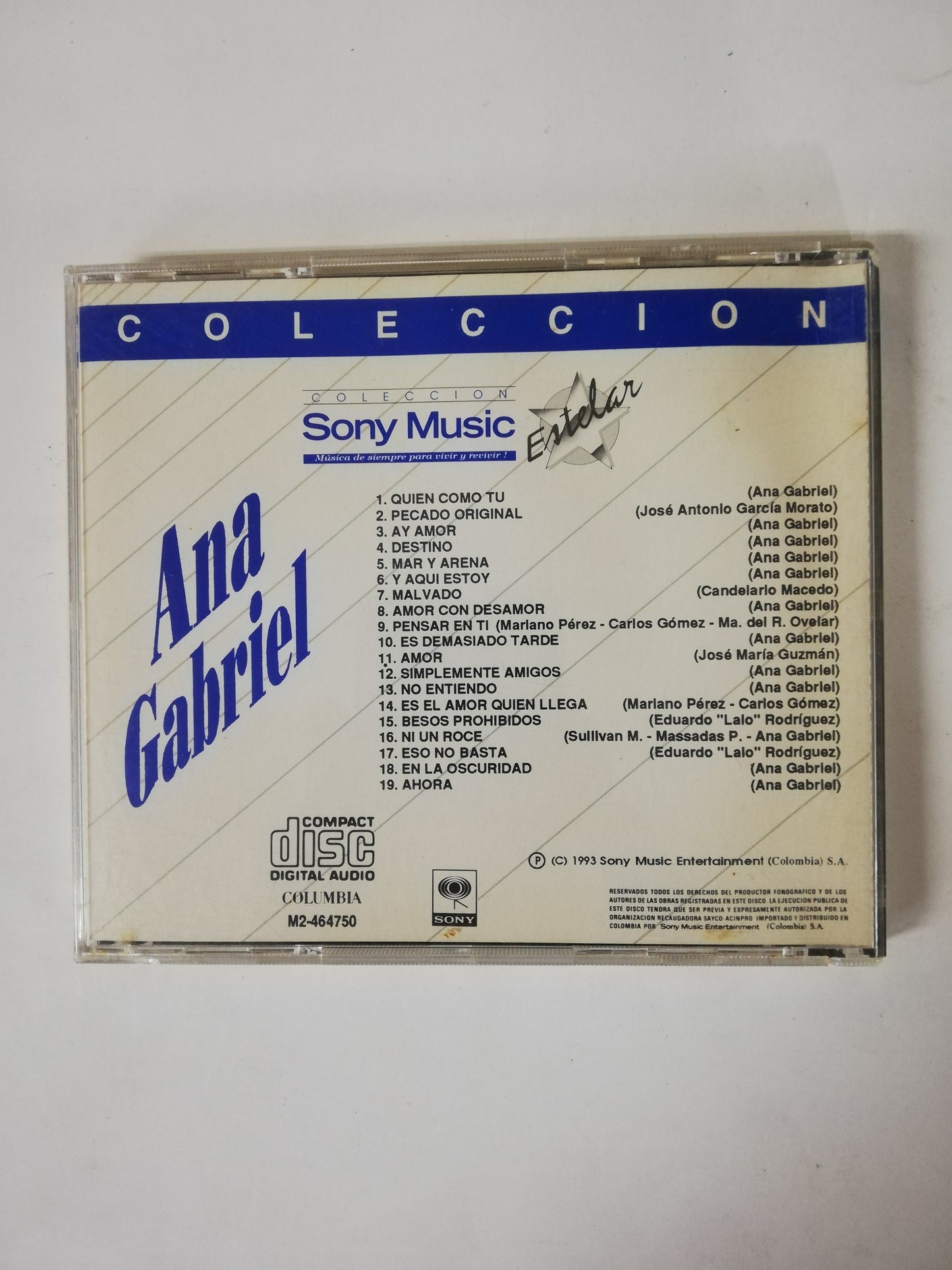 CD ANA GABRIEL - COLECCIÓN SONY MUSIC ESTELAR