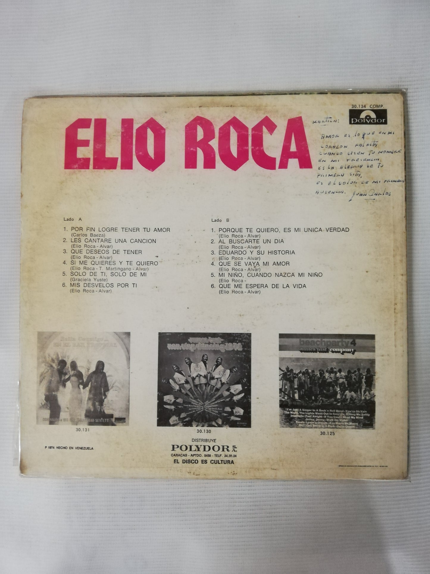 LP ELIO ROCA - POR FIN LOGRÉ TENER TU AMOR