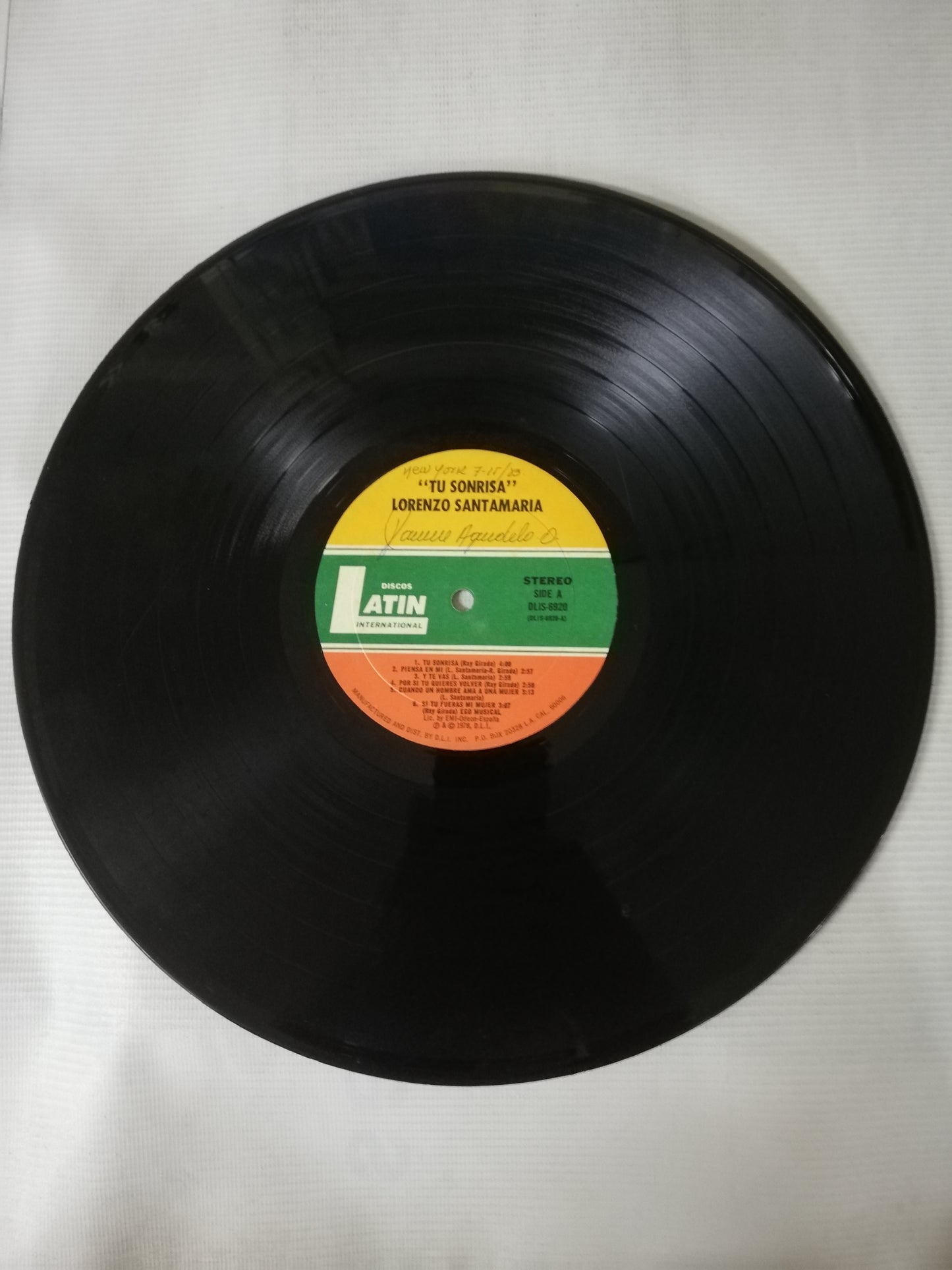 LP LORENZO SANTAMARIA - TU SONRISA