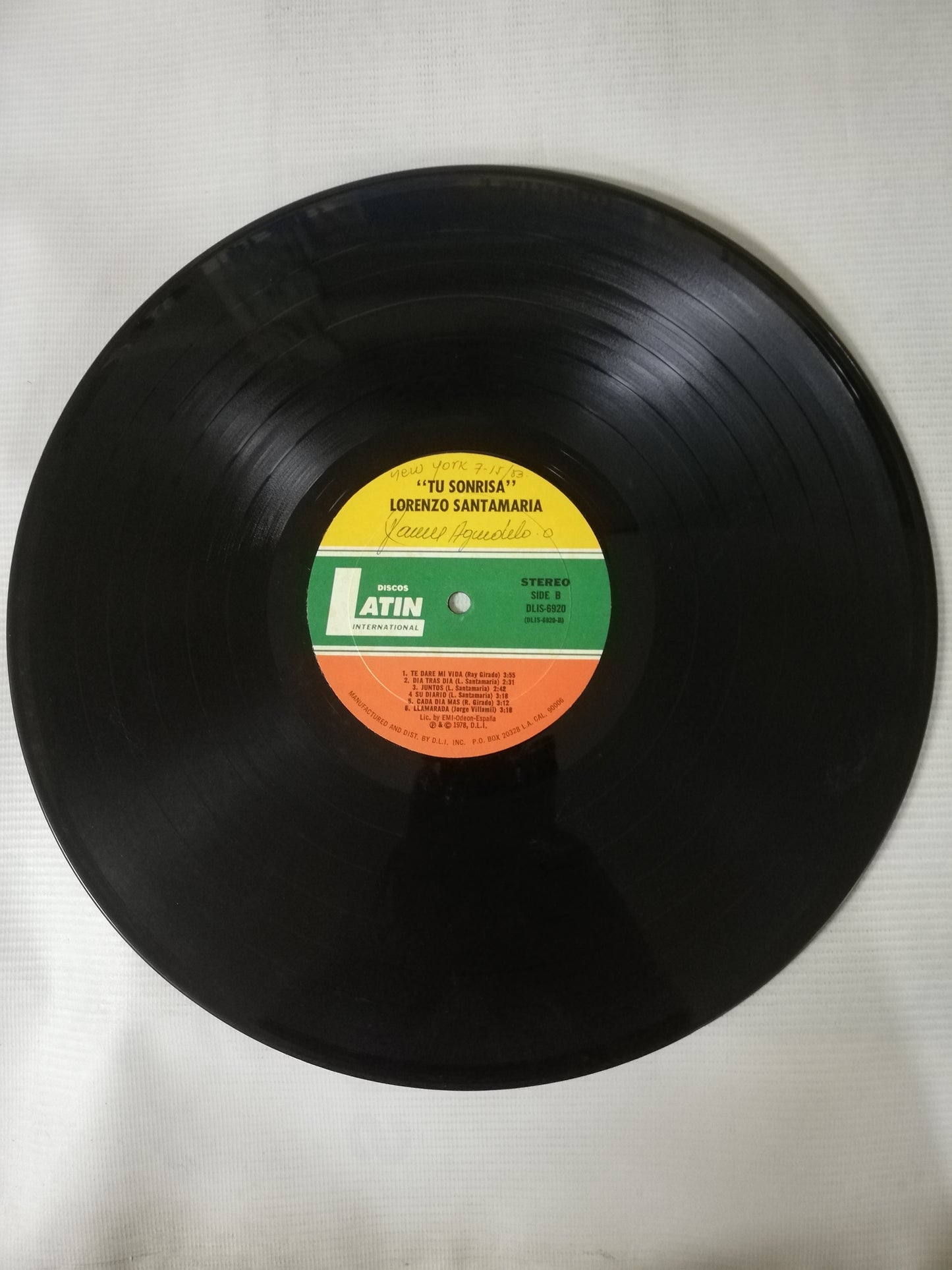 LP LORENZO SANTAMARIA - TU SONRISA