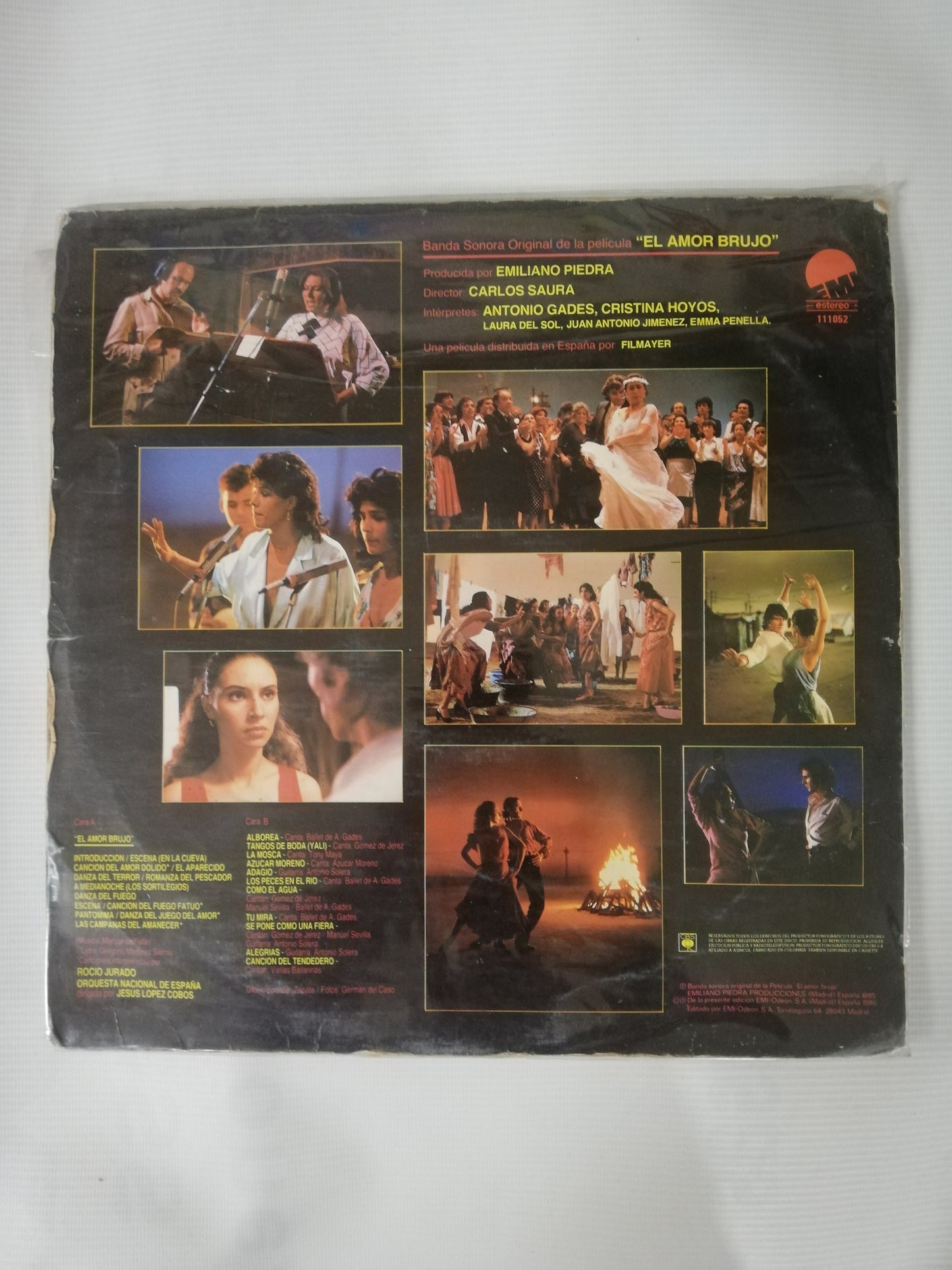 LP ROCIO JURADO - BANDA SONORA ORIGINAL DE LA PELICULA EL AMOR BRUJO DE MANUEL DE FALLA