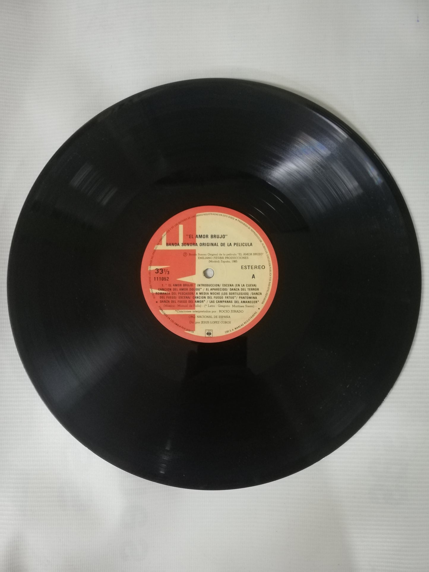 LP ROCIO JURADO - BANDA SONORA ORIGINAL DE LA PELICULA EL AMOR BRUJO DE MANUEL DE FALLA