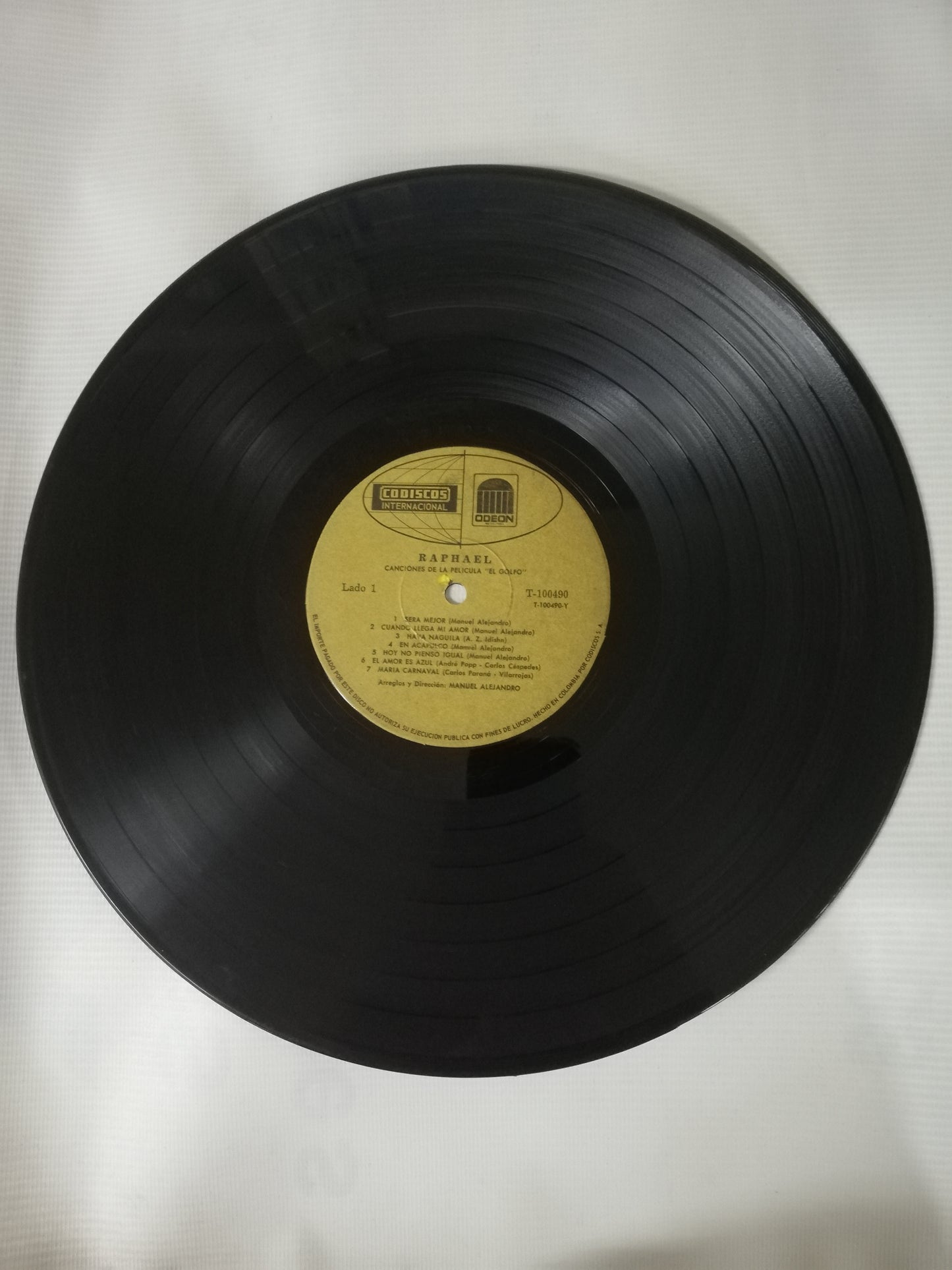 LP RAPHAEL - CANCIONES DE LA PELICULA "EL GOLFO"