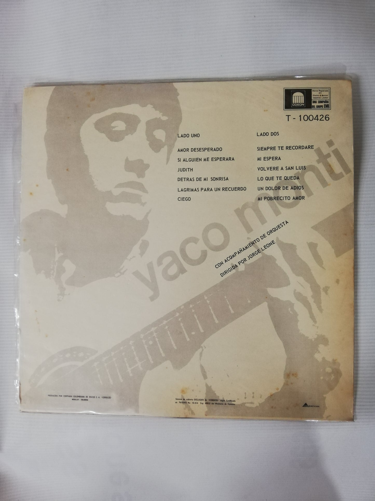 LP YACO MONTI - CON ACOMPAÑAMIENTO DE LA ORQUESTA DE JORGE LEONE
