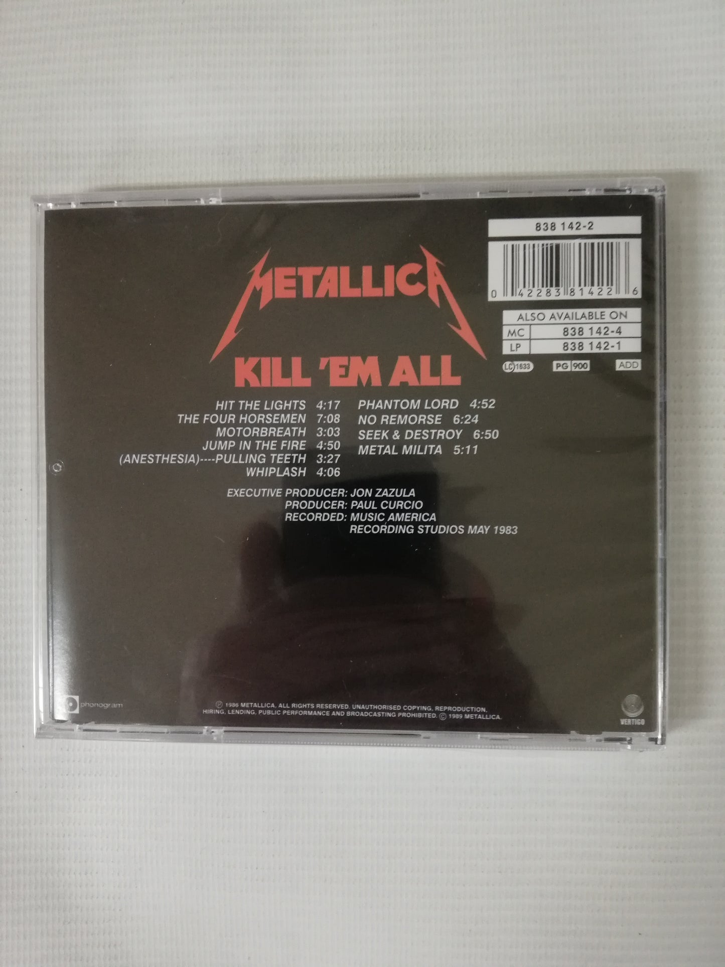 CD METALLICA - KILL´EM ALL