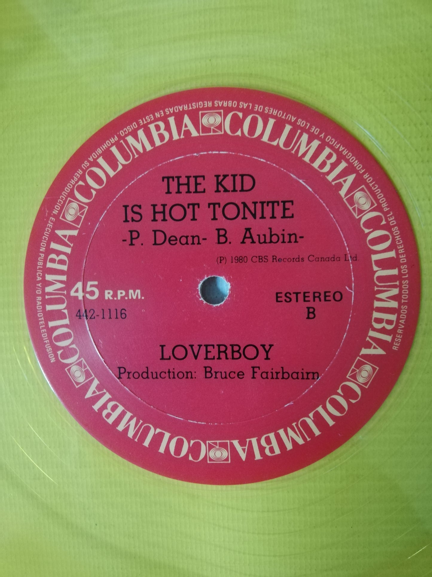 LP LOVERBOY - TURN ME LOOSE / THE KID IS HOT TONITE