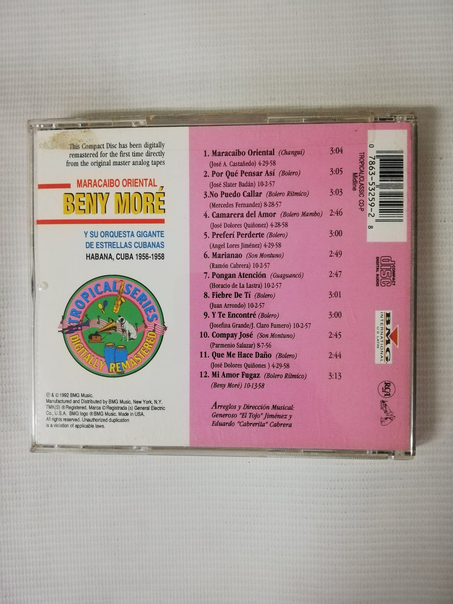 CD BENY MORÉ Y SU ORQUESTA GIGANTE DE ESTRELLAS CUBANAS - MARACAIBO ORIENTAL