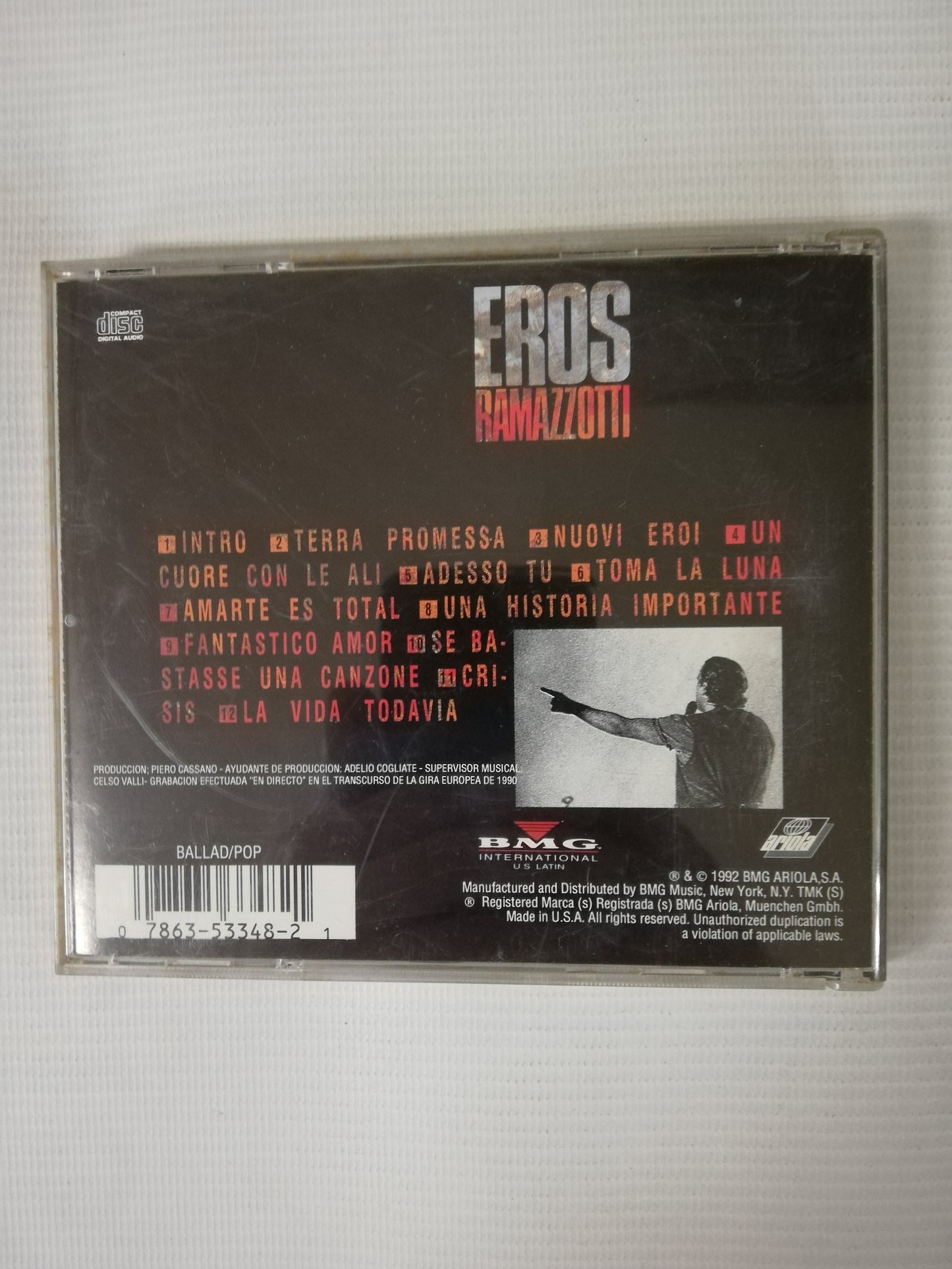 CD EROS RAMAZZOTTI - EROS IN CONCERT
