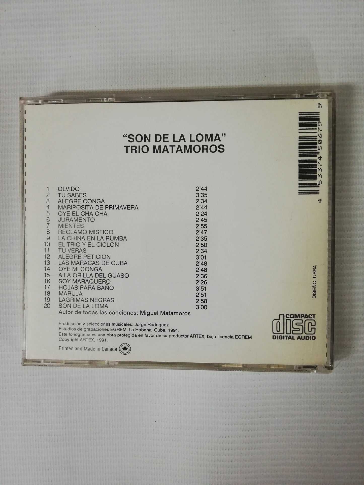 CD TRIO MATAMOROS - SON DE LA LOMA