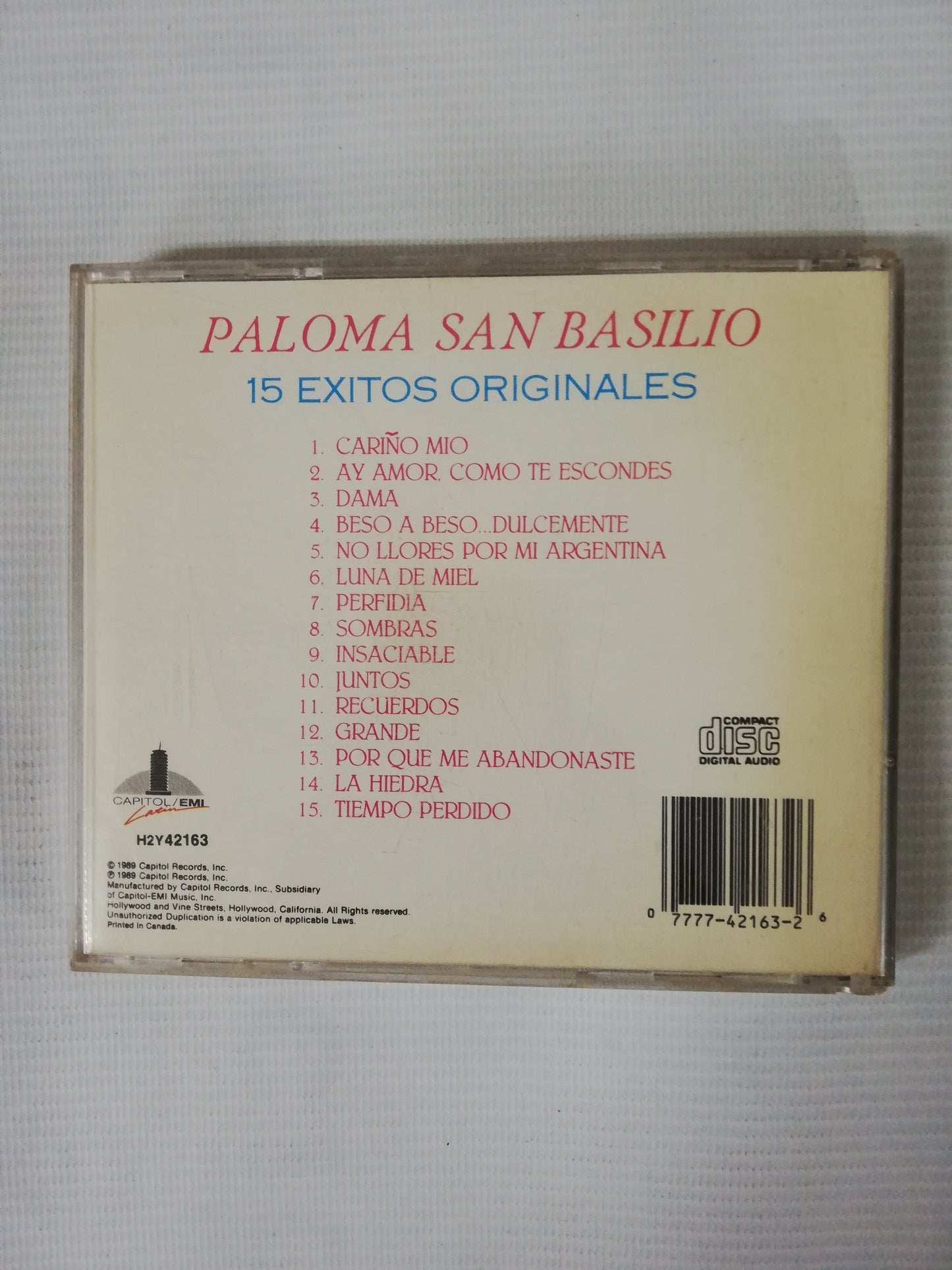 CD PALOMA SAN BASILIO - 15 EXITOS ORIGINALES