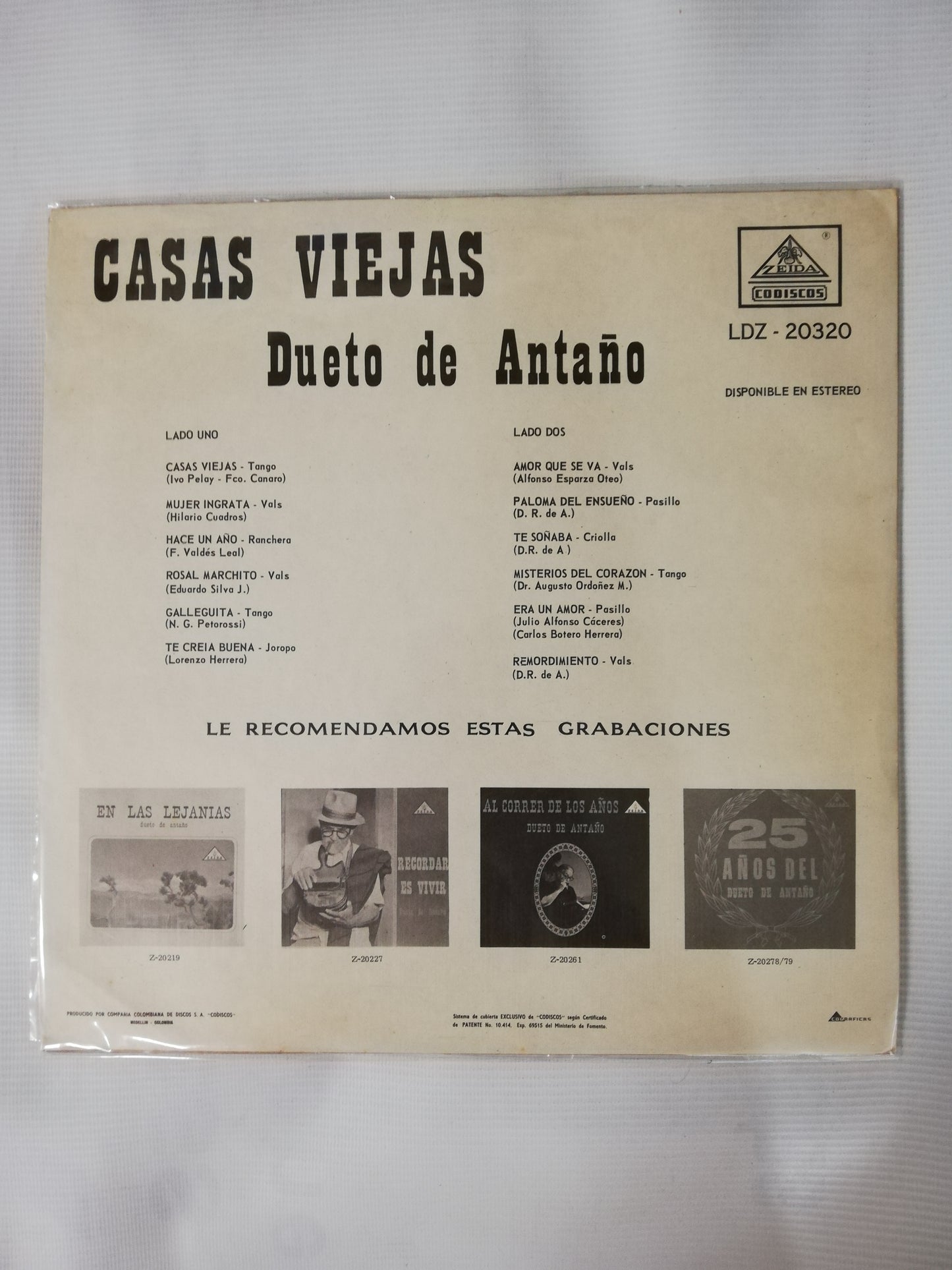 LP DUETO DE ANTAÑO - CASAS VIEJAS