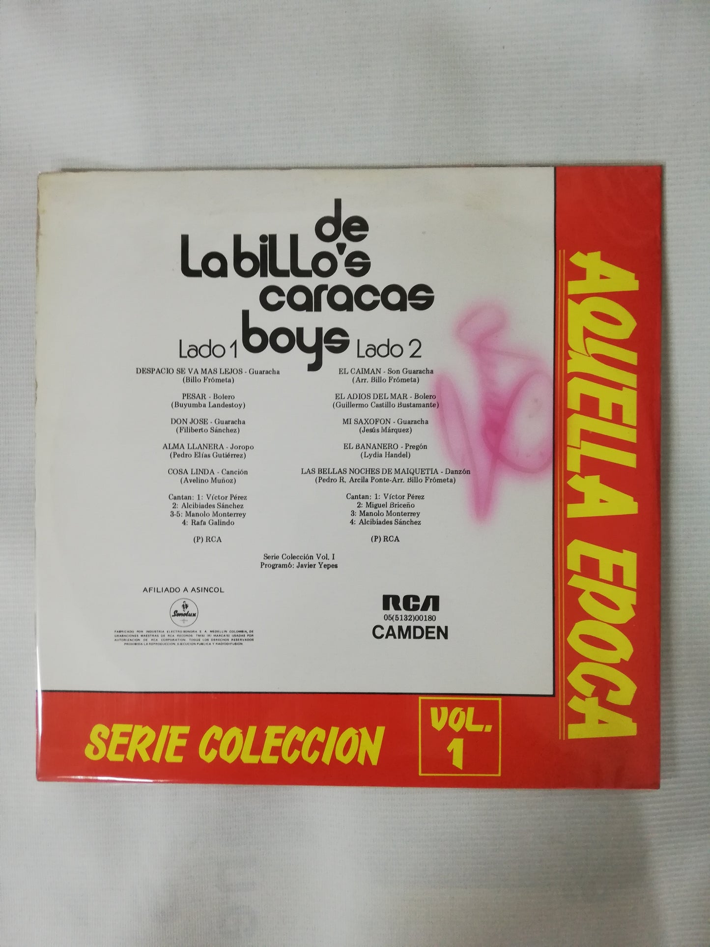LP BILLO´S CARACAS BOYS - AQUELLA EPOCA DE LA BILLO´S CARACAS BOYS VOL. 1