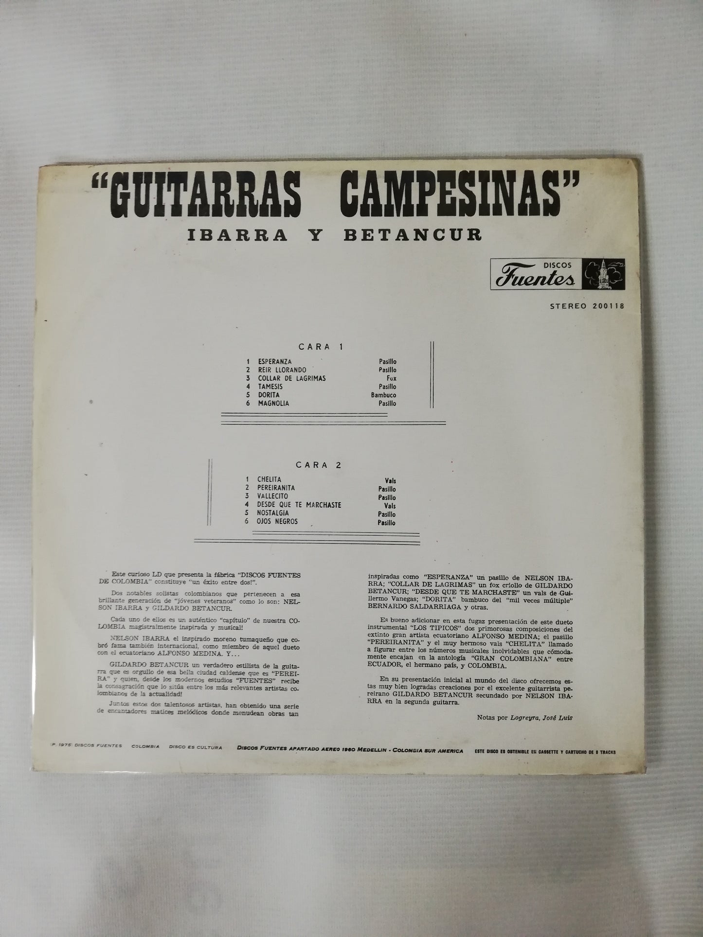 LP IBARRA Y BETANCUR - GUITARRAS CAMPESINAS
