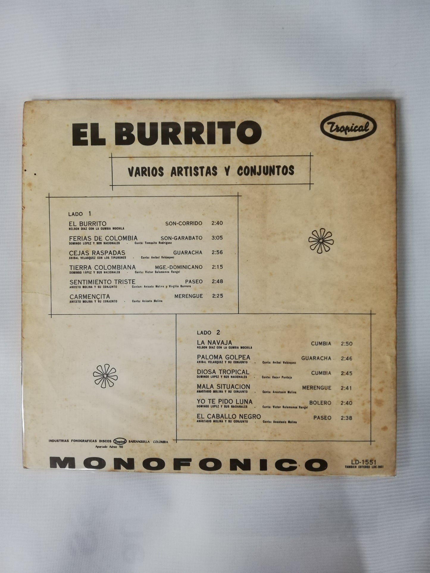 LP EL BURRITO Y LA NAVAJA - VARIOS ARTISTAS Y CONJUNTOS