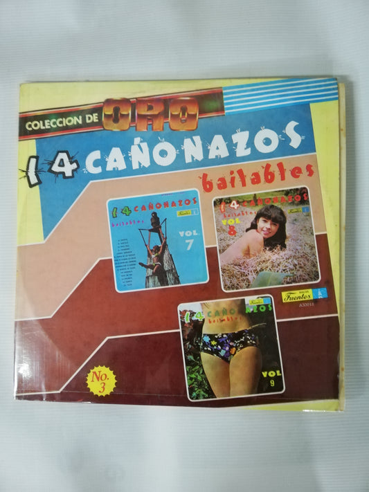 LP 14 CAÑONAZOS BAILABLES - COLECCIÓN DE ORO No. 3 - VINYL X 3