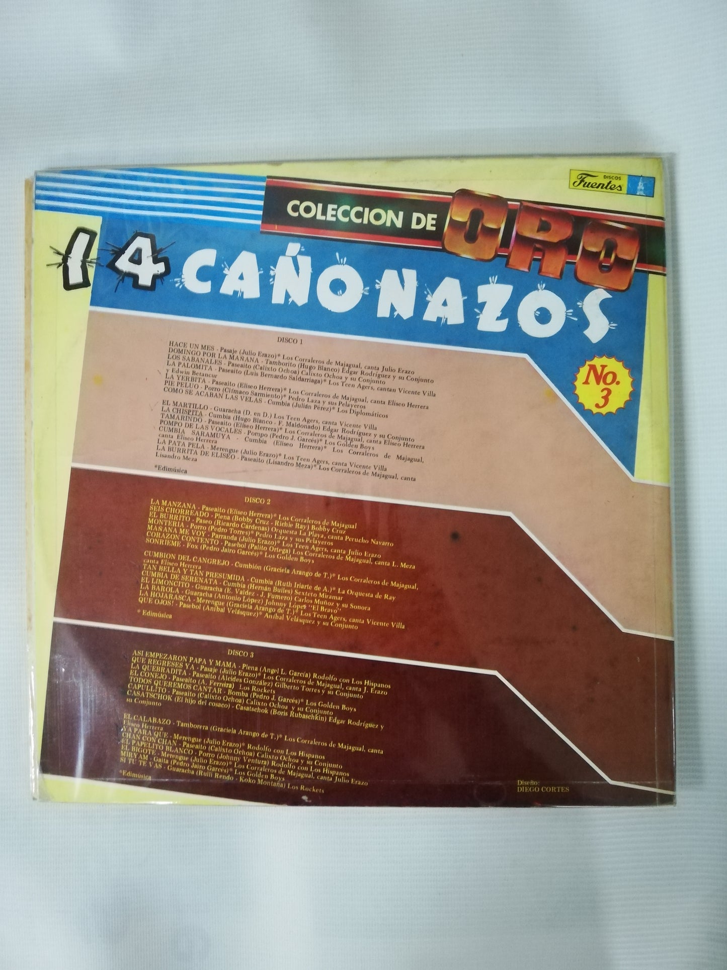 LP 14 CAÑONAZOS BAILABLES - COLECCIÓN DE ORO No. 3 - VINYL X 3