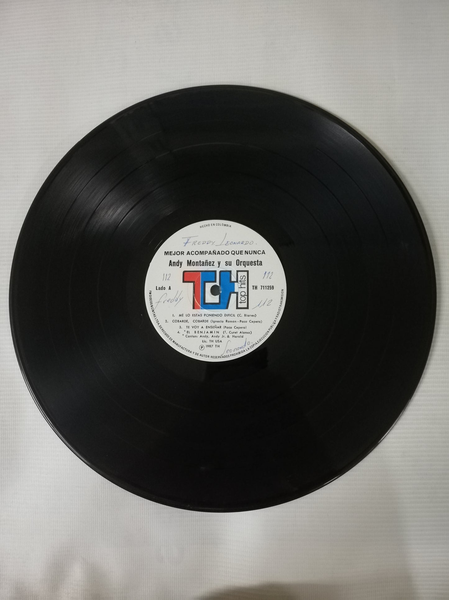 LP ANDY MONTAÑEZ Y SU ORQUESTA - MEJOR ACOMPAÑADO QUE NUNCA