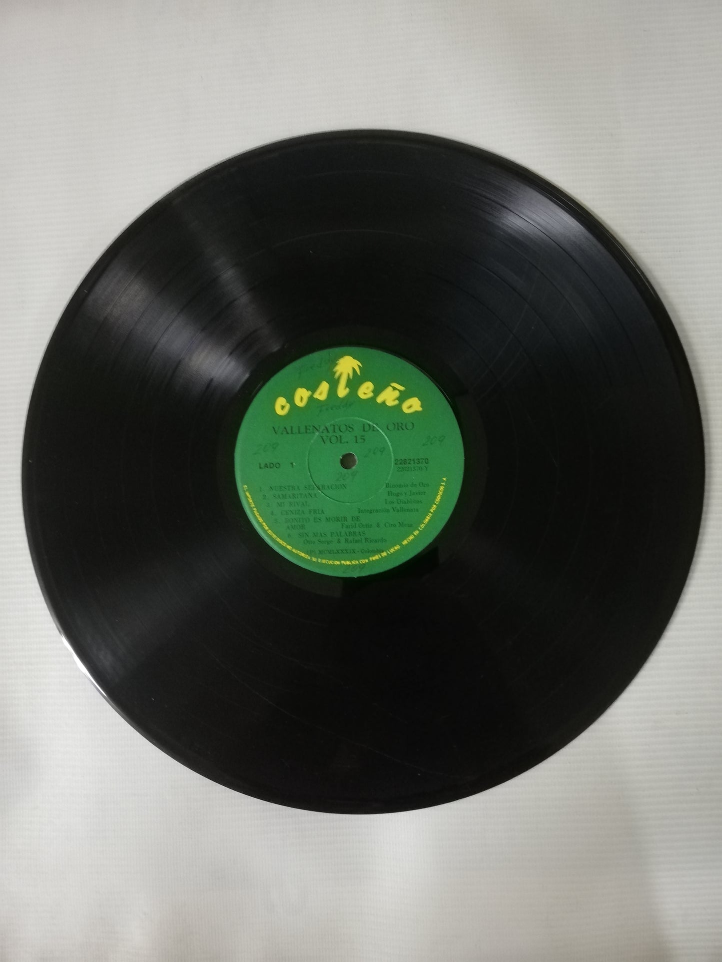 LP VALLENATOS DE ORO - VALLENATOS DE ORO VOL. 15