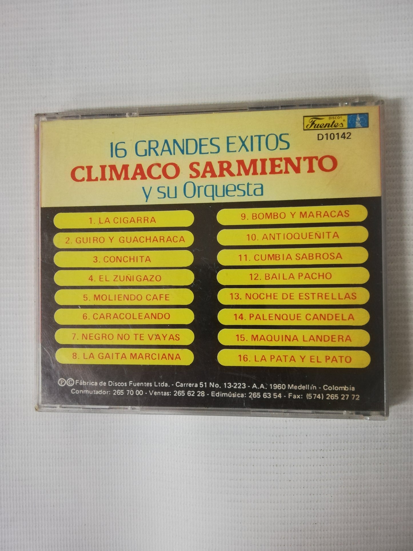 CD CLIMACO SARMIENTO Y SU ORQUESTA - GRANDES EXITOS