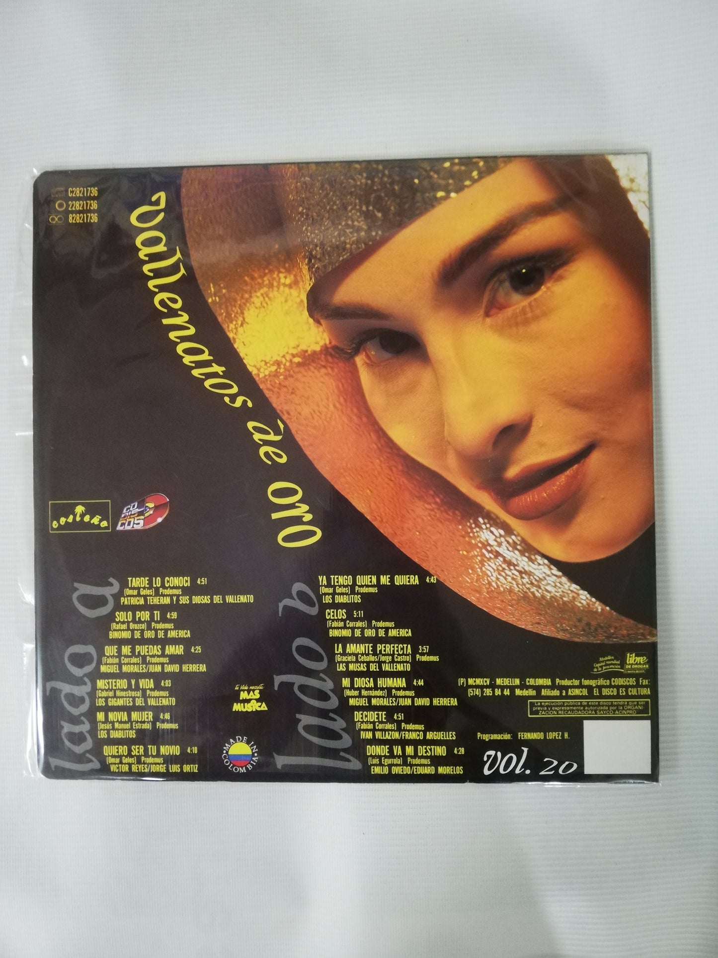 LP VALLENATOS DE ORO - VALLENATOS DE ORO VOL. 20