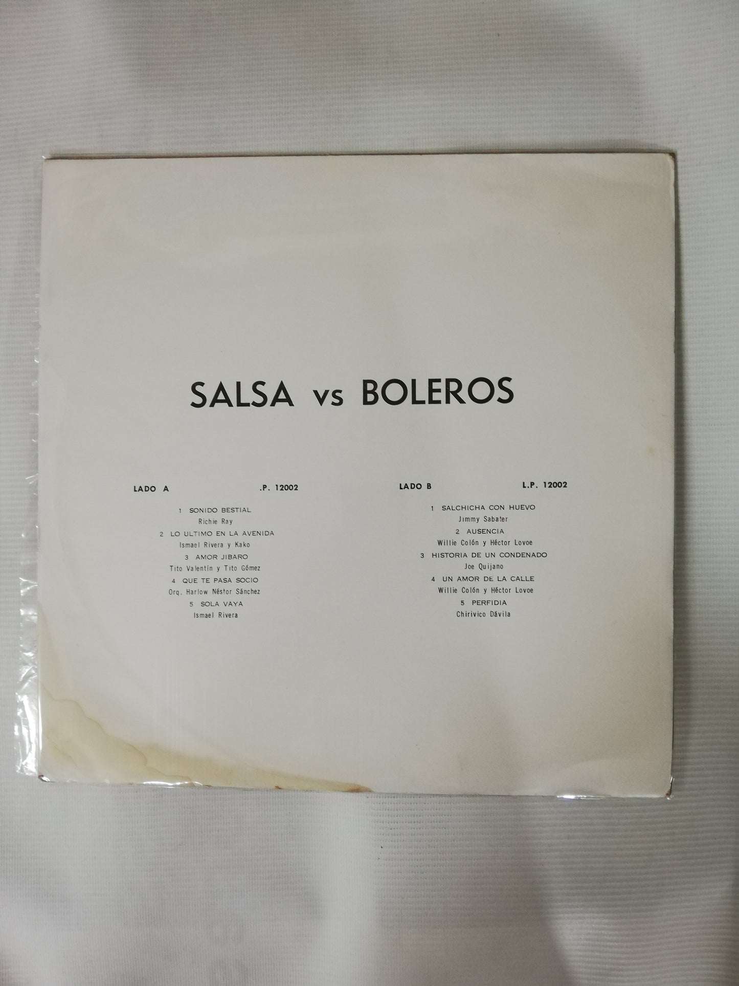 LP SALSA VS BOLEROS - VARIOS INTÉRPRETES