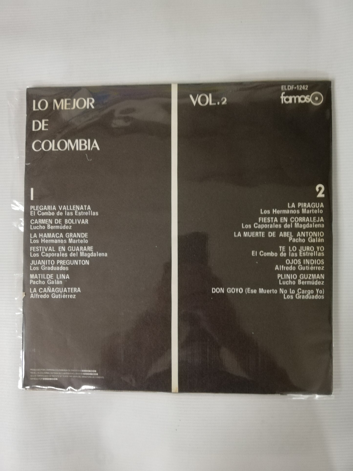 LP LO MEJOR DE COLOMBIA - LO MEJOR DE COLOMBIA VOL. 2