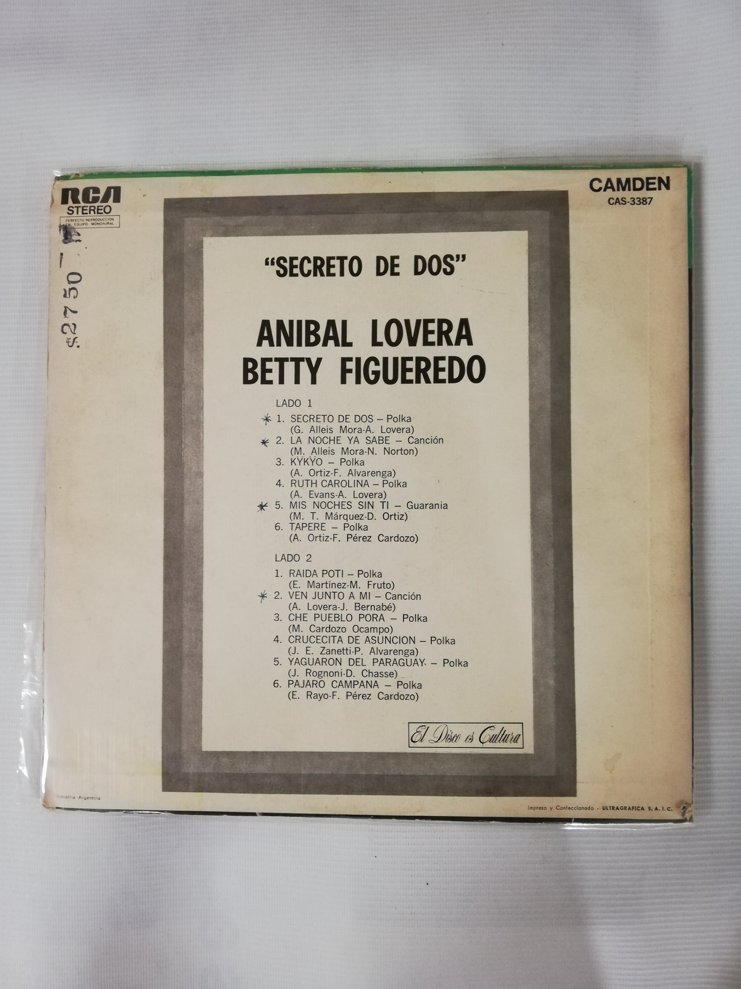 LP ANIBAL LOVERA / BETTY FIGUEREDO - SECRETO DE DOS
