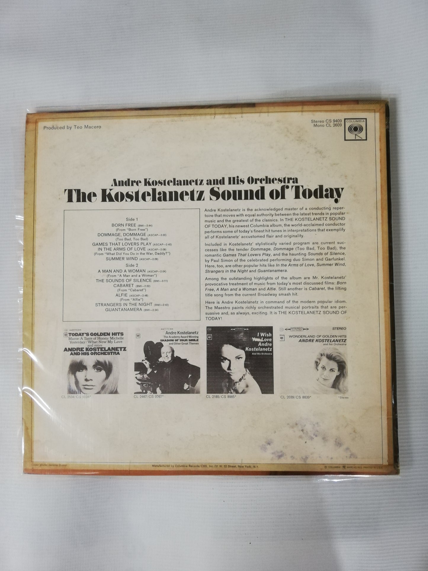 LP ANDRE KOSTELANETZ AND HIS ORCHESTRA - THE KOSTELANETZ SOUND OF TODAY