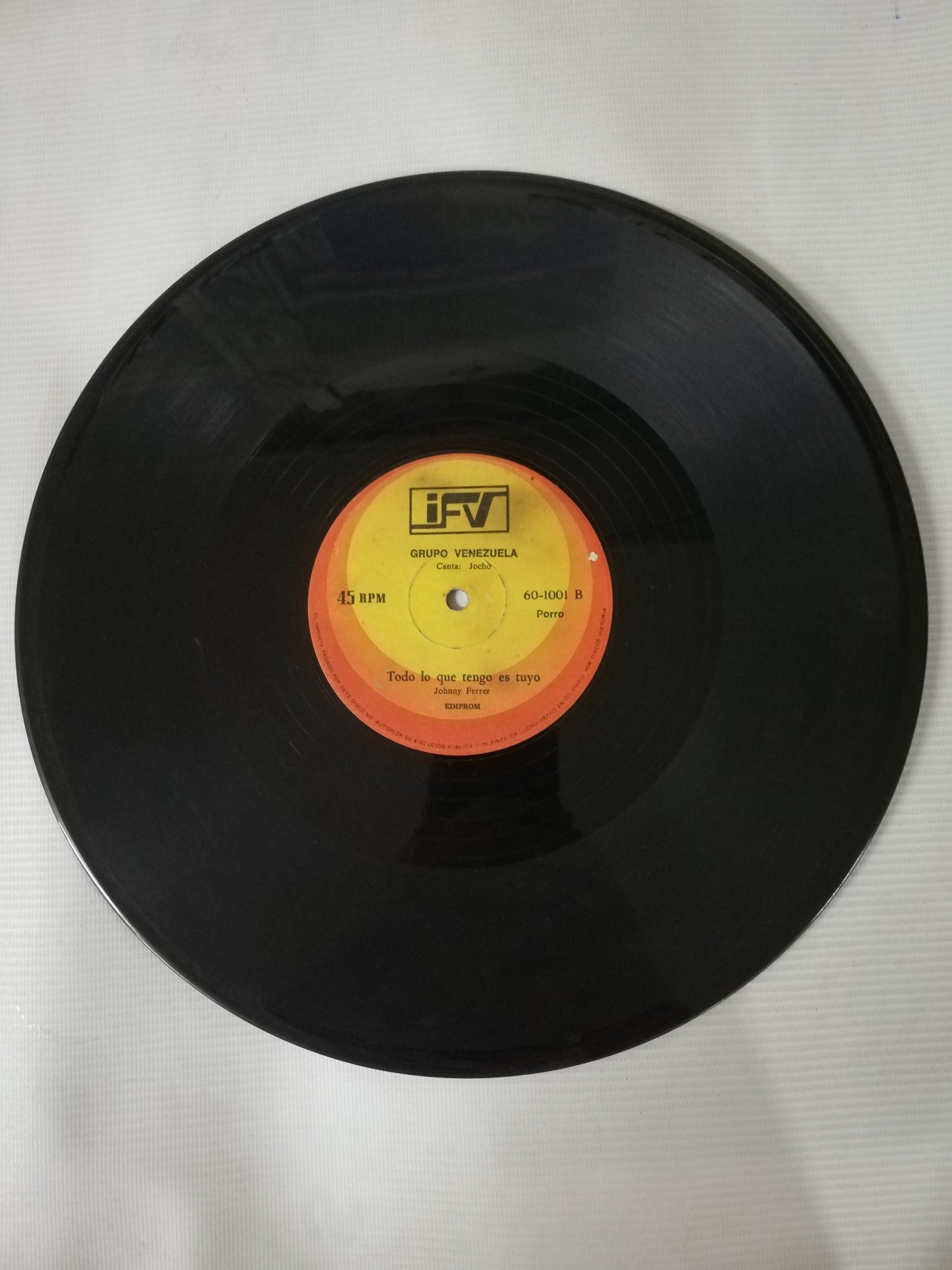 LP GRUPO VENEZUELA - AGUA LOCA / TODO LO QUE TENGO ES TUYO