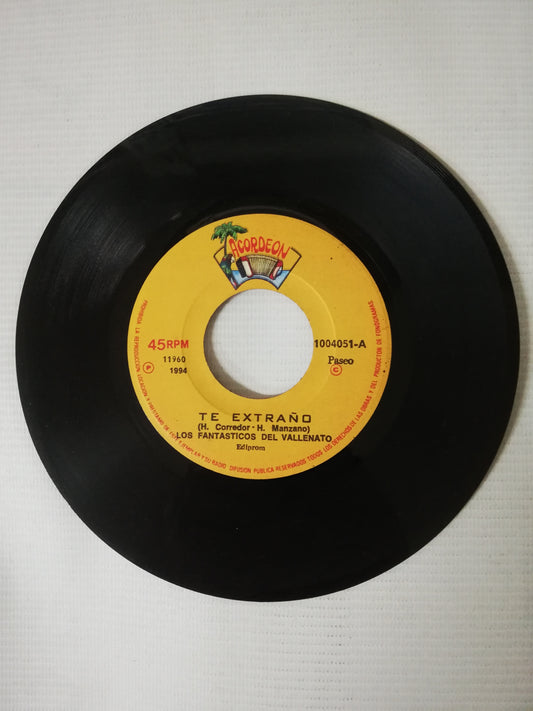 VINILO LOS FANTASMAS DEL VALLENATO - TE EXTRAÑO / AMOR DE CARAMELO