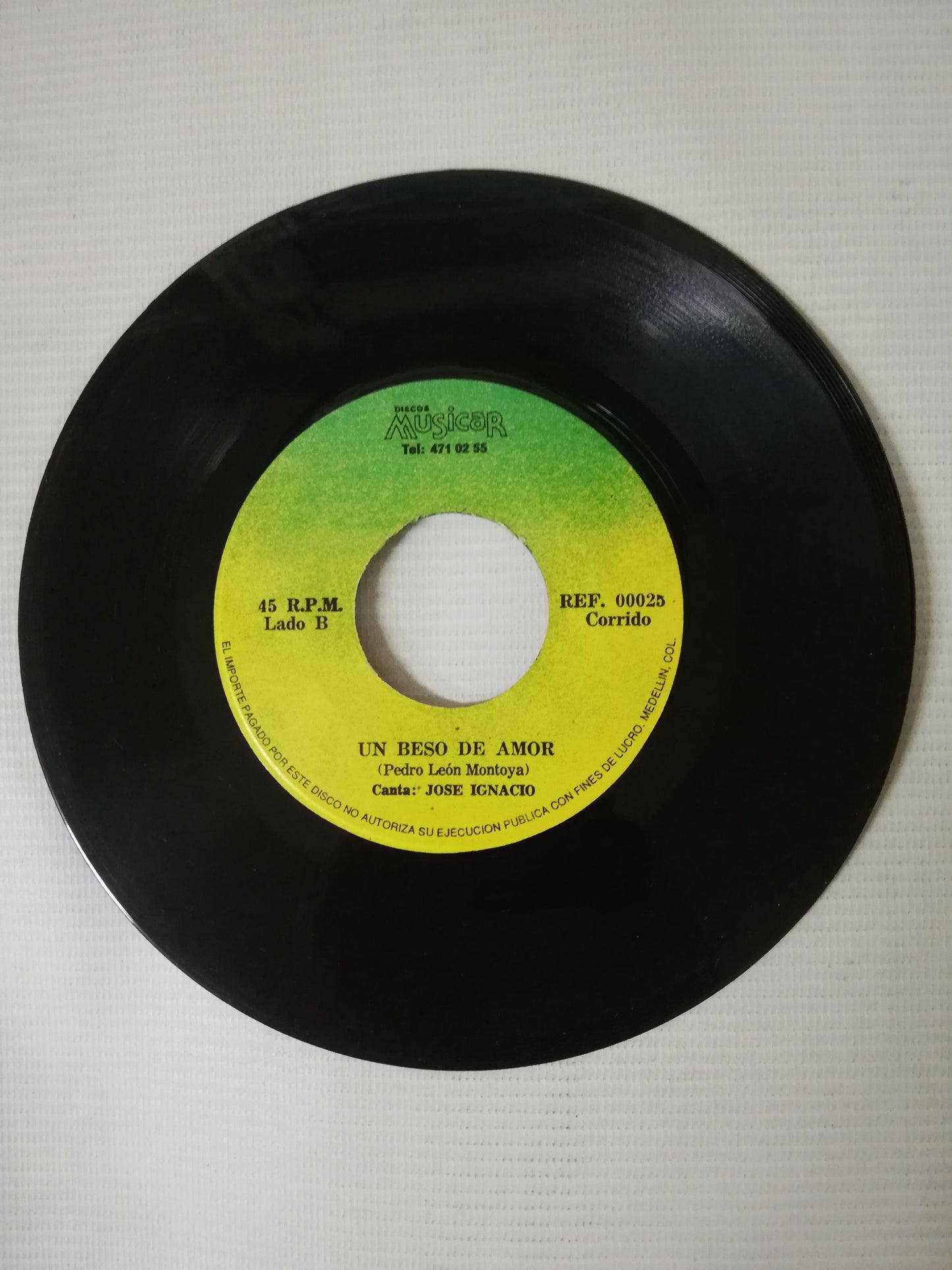 VINILO JOSE IGNACIO - TODO SE HA IDO / UN BESO DE AMOR