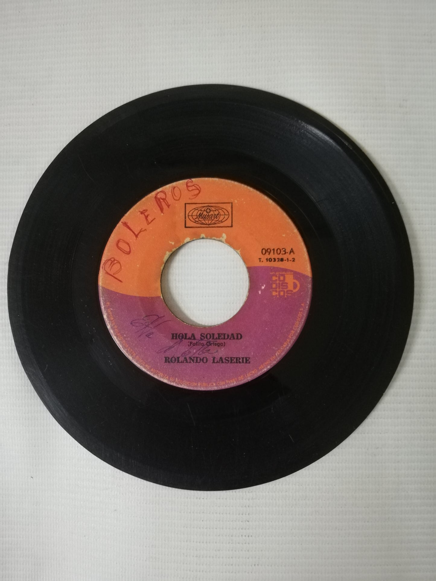 VINILO ROLANDO LA SERIE - HOLA SOLEDAD / PARA MI ISLA UN SON