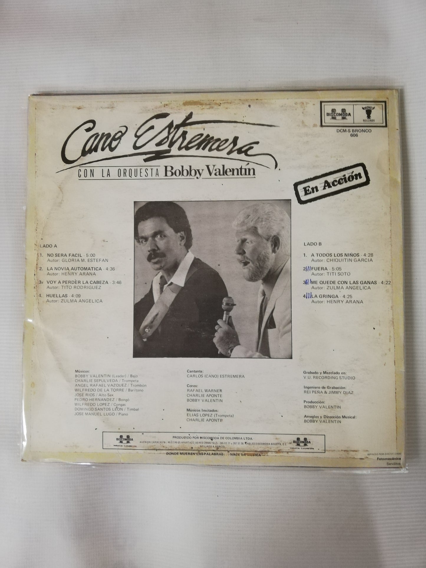 LP CANO ESTREMERA CON LA ORQUESTA DE BOBBY VALENTIN - EN ACCIÓN