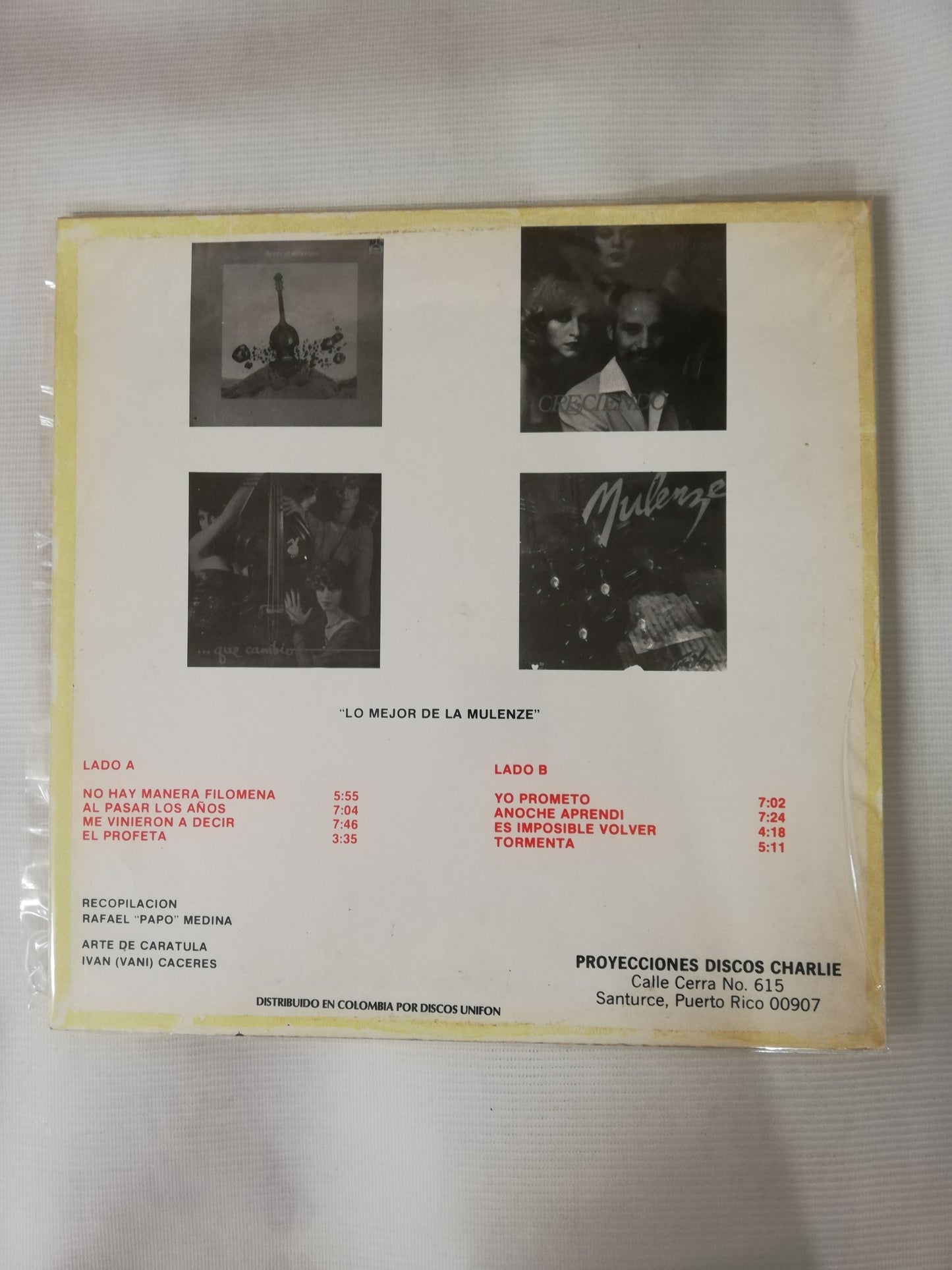 LP ORQUESTA LA MULENZE - LO MEJOR DE LA MULENZE "VENENO"