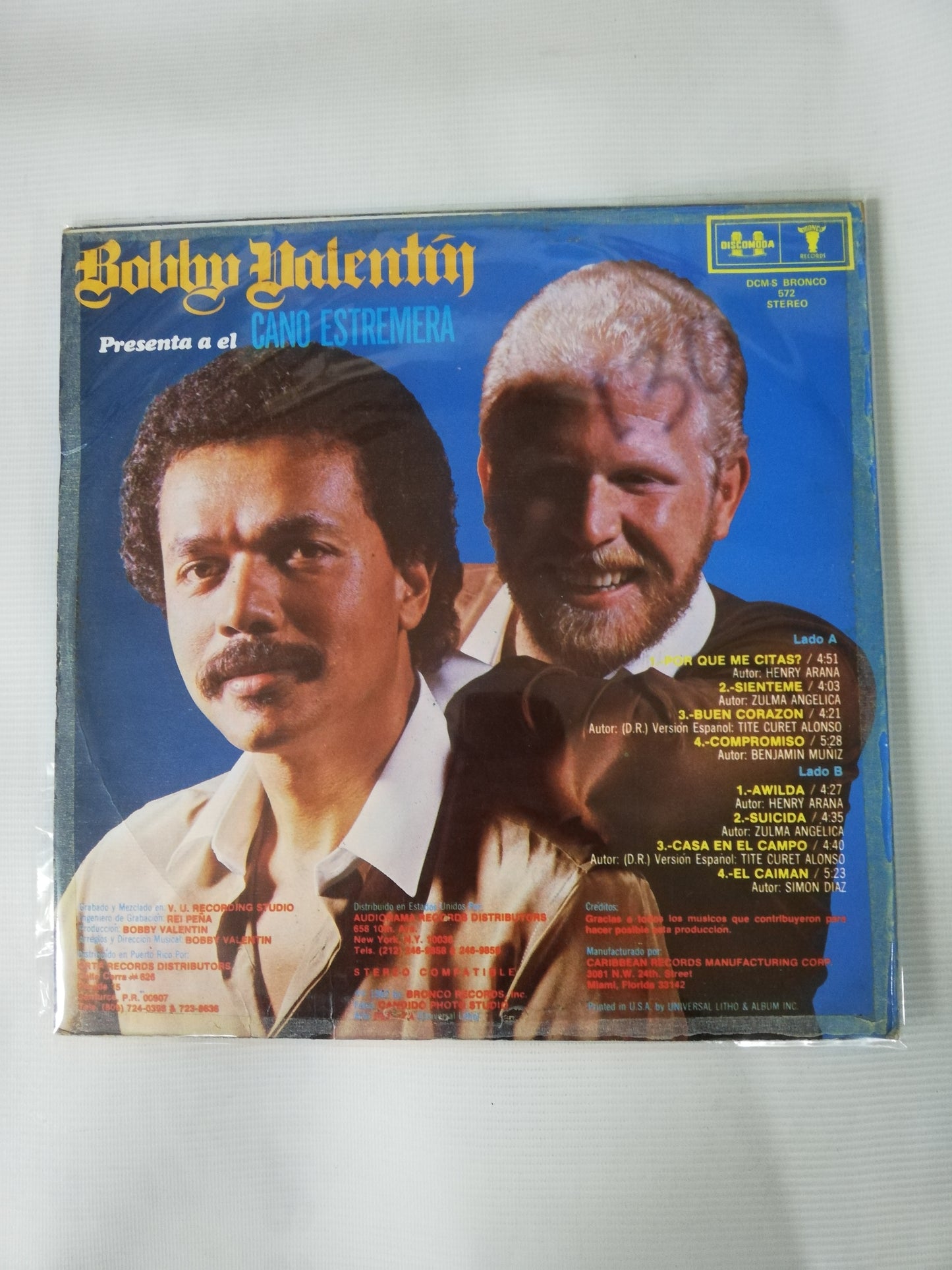 LP BOBBY VALENTIN - PRESENTA A EL: CANO ESTREMERA