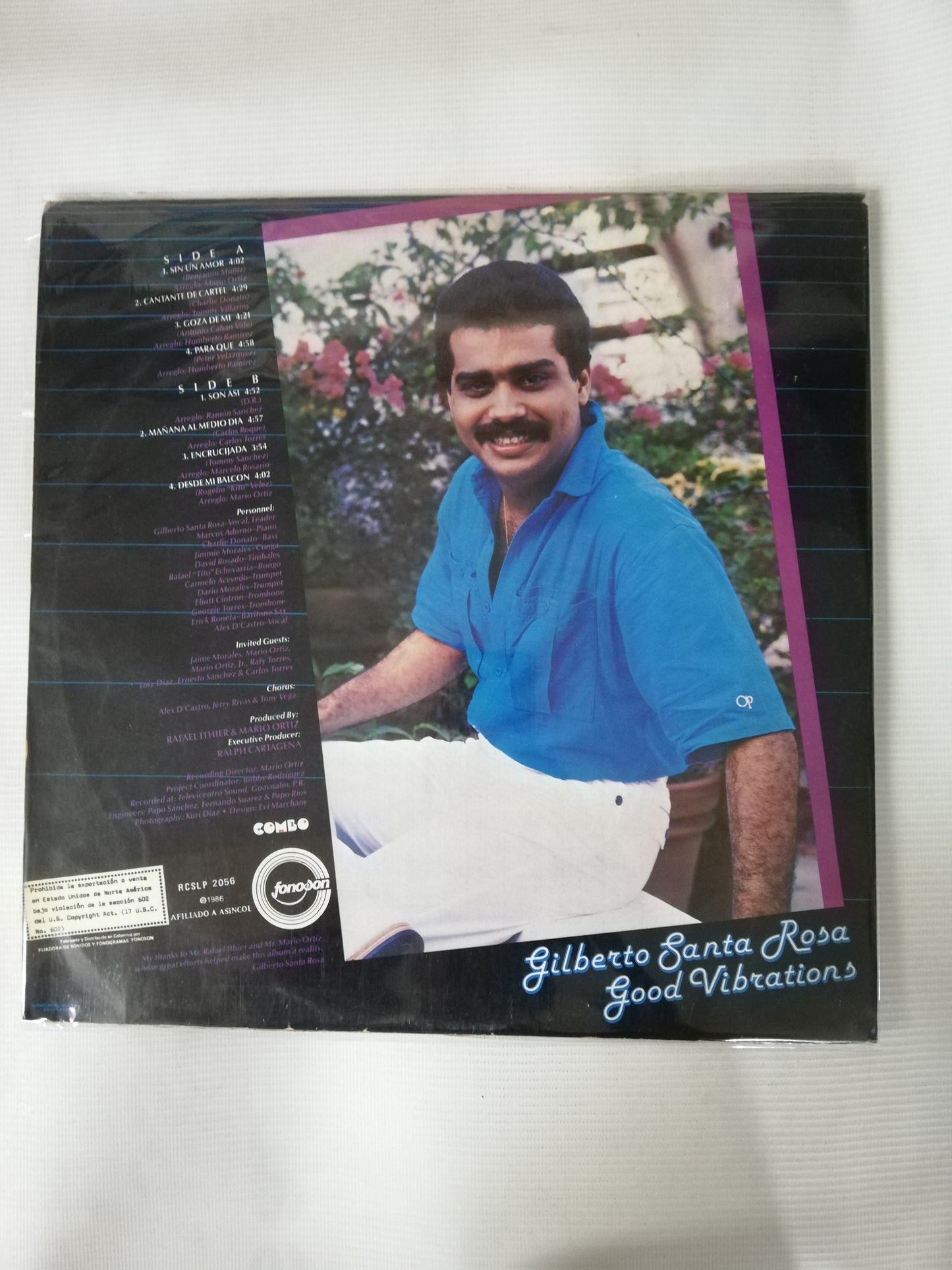 LP GILBERTO SANTA ROSA AND ORCHESTRA - GOOD VIBRATIONS