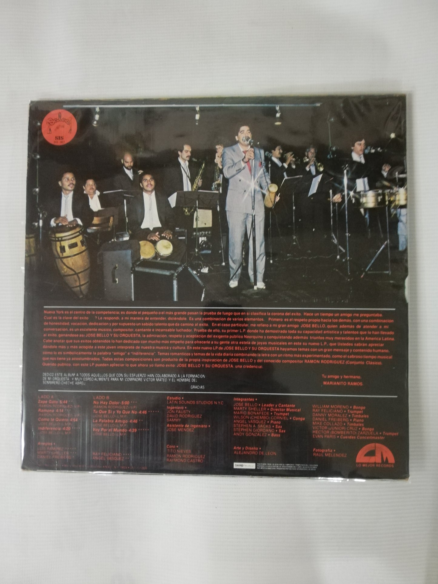 LP JOSE BELLO Y SU ORQUESTA - JOSE BELLO Y SU ORQUESTA