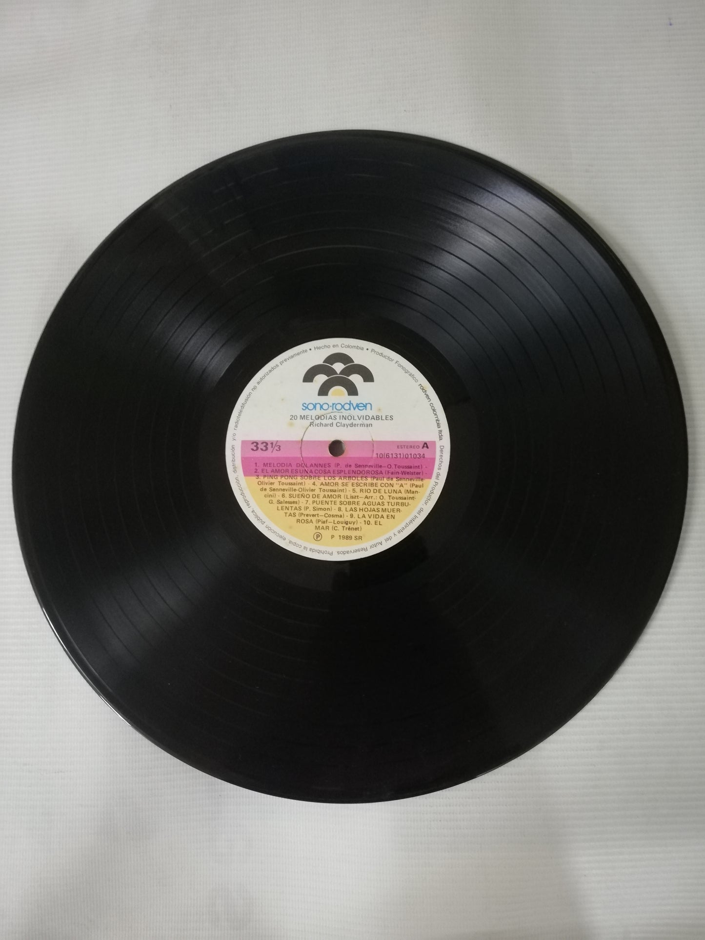 LP RICHARD CLAYDERMAN - 20 MELODIAS INOLVIDABLES