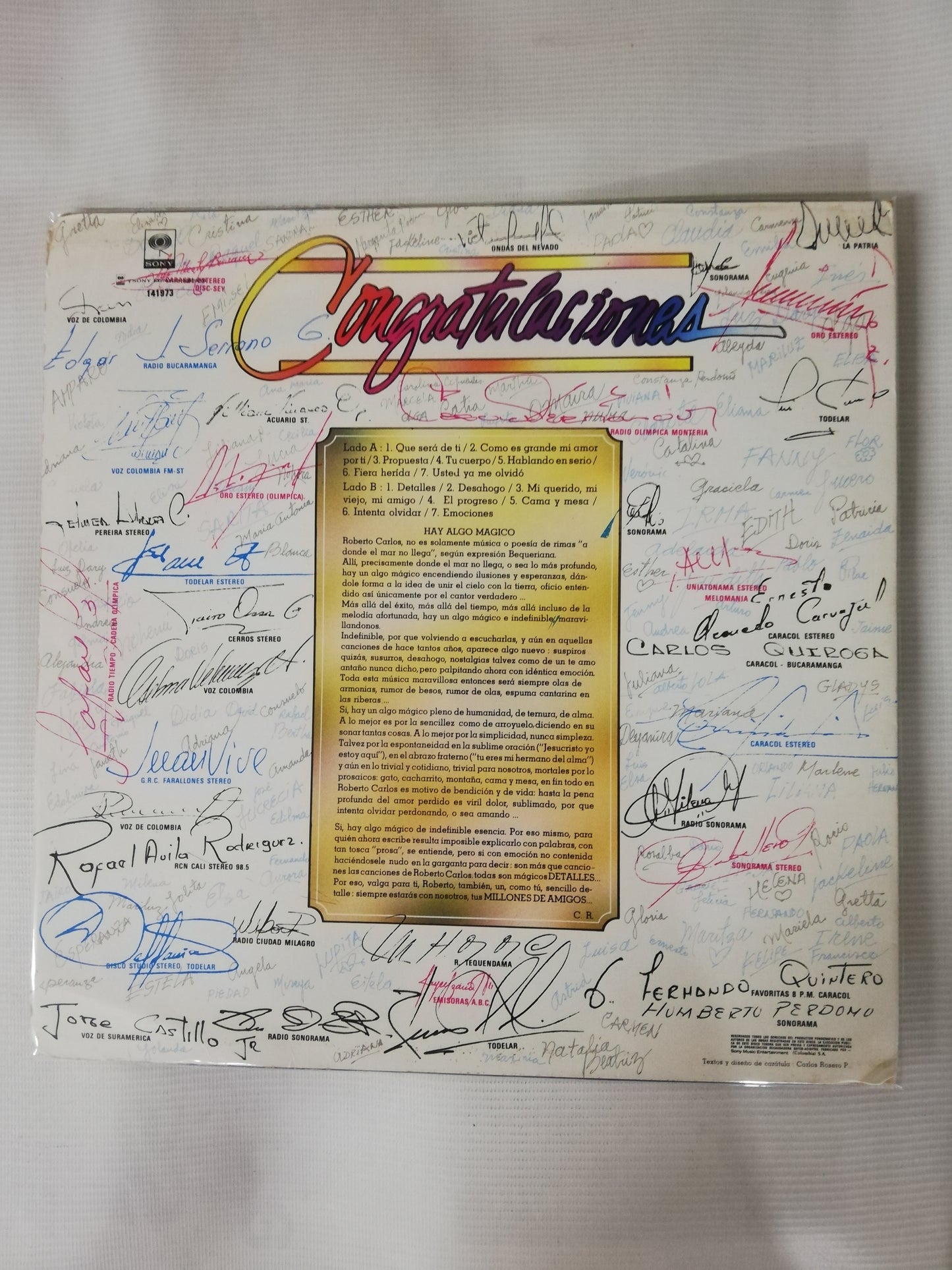 LP ROBERTO CARLOS - 10 AÑOS DE EXITOS VOL. 2 1976-1986