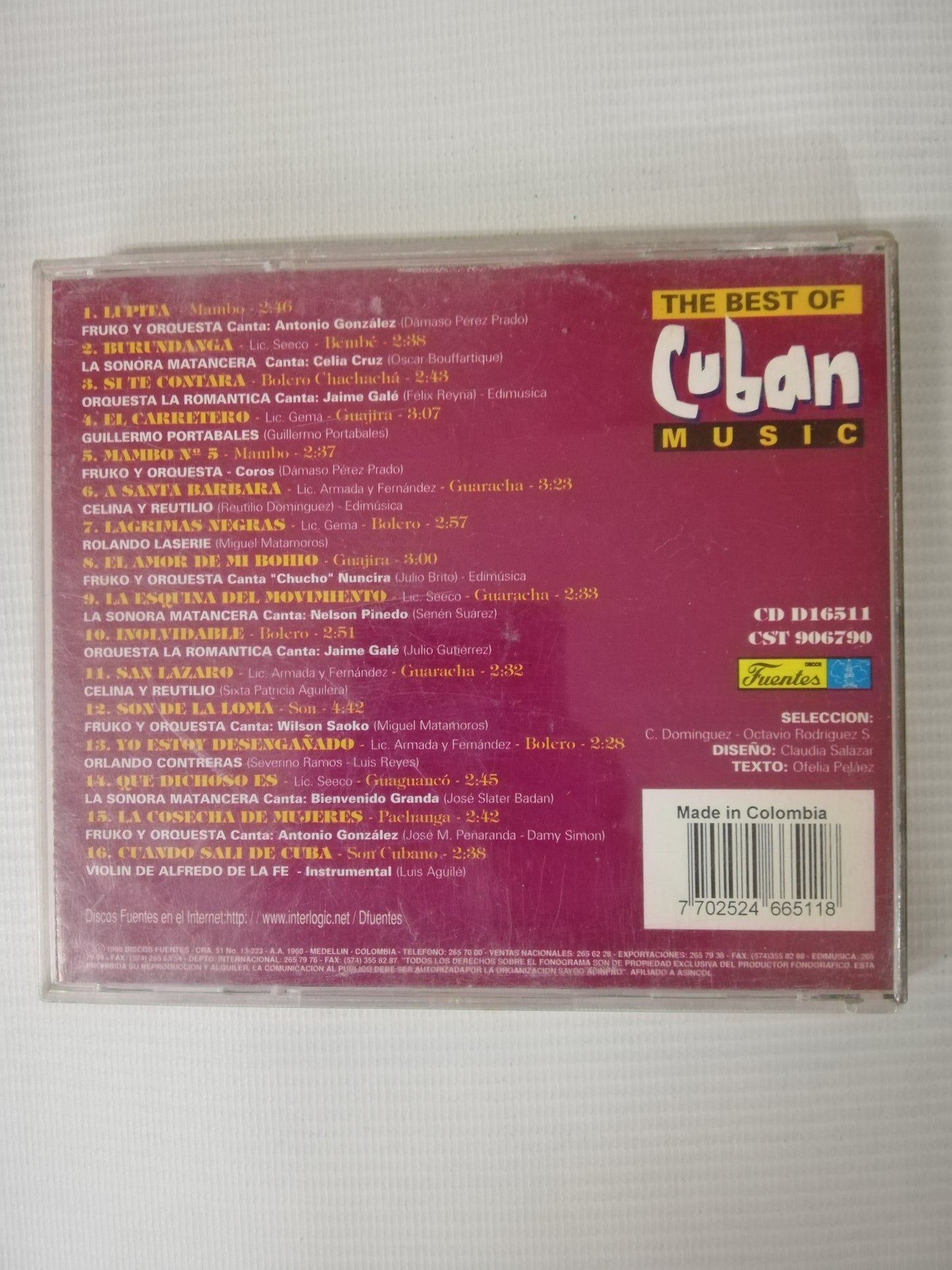CD THE BEST OF CUBAN MUSIC - THE BEST OF CUBAN MUSIC VOL. 1