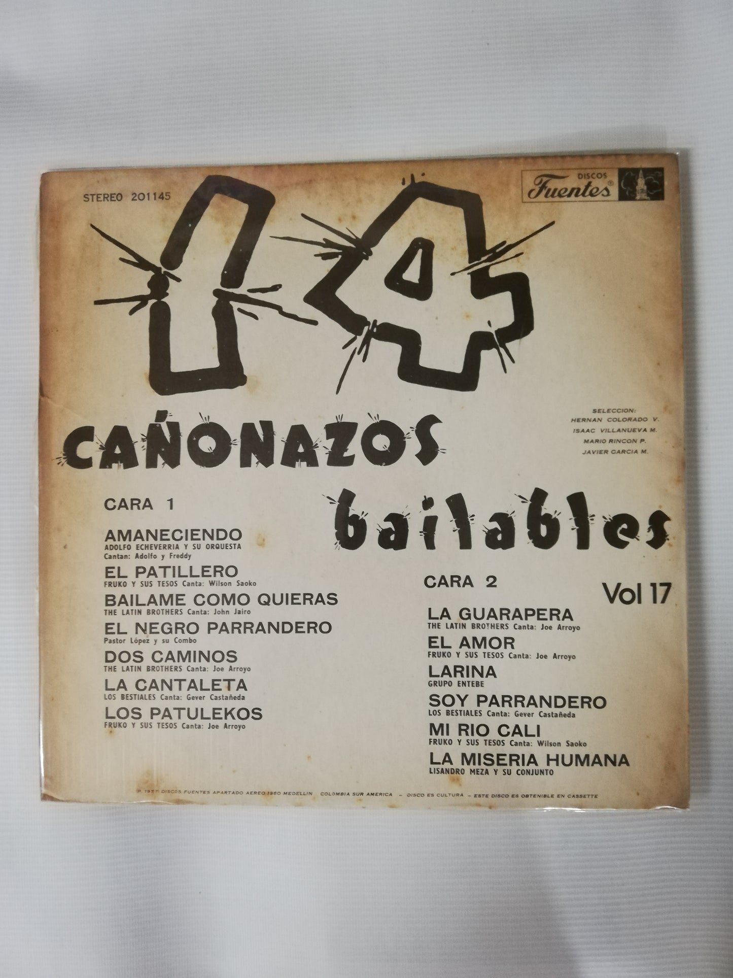 LP 14 CAÑONAZOS BAILABLES - 14 CAÑONAZOS BAILABLES VOL. 17