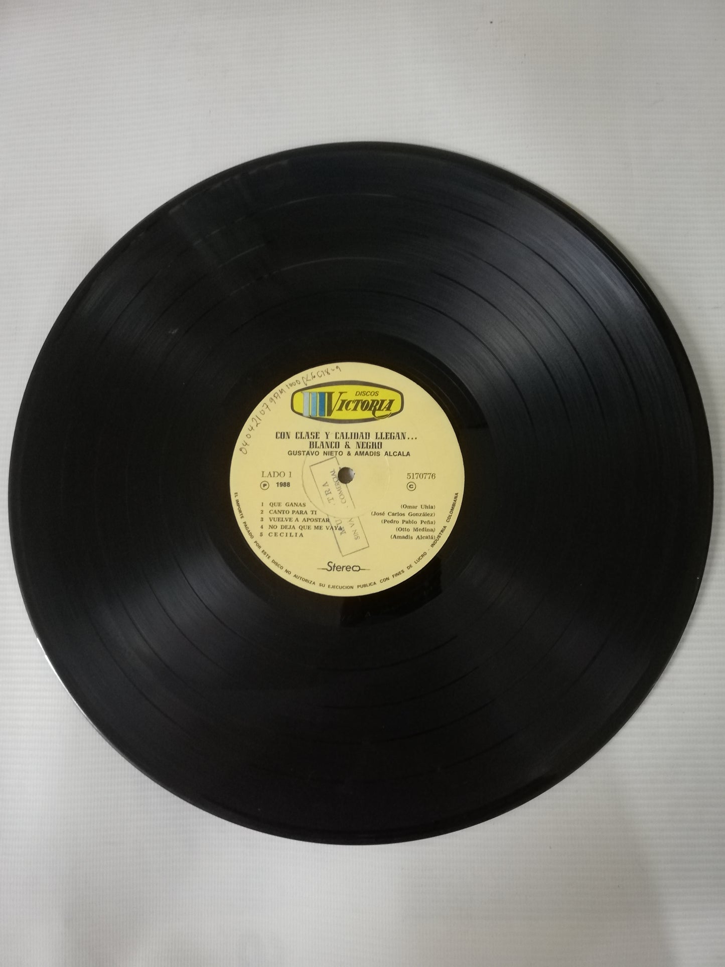 LP BLANCO & NEGRO: AMADIS ALCALA & GUSTAVO NIETO - CON CLASE Y CALIDAD LLEGAN...